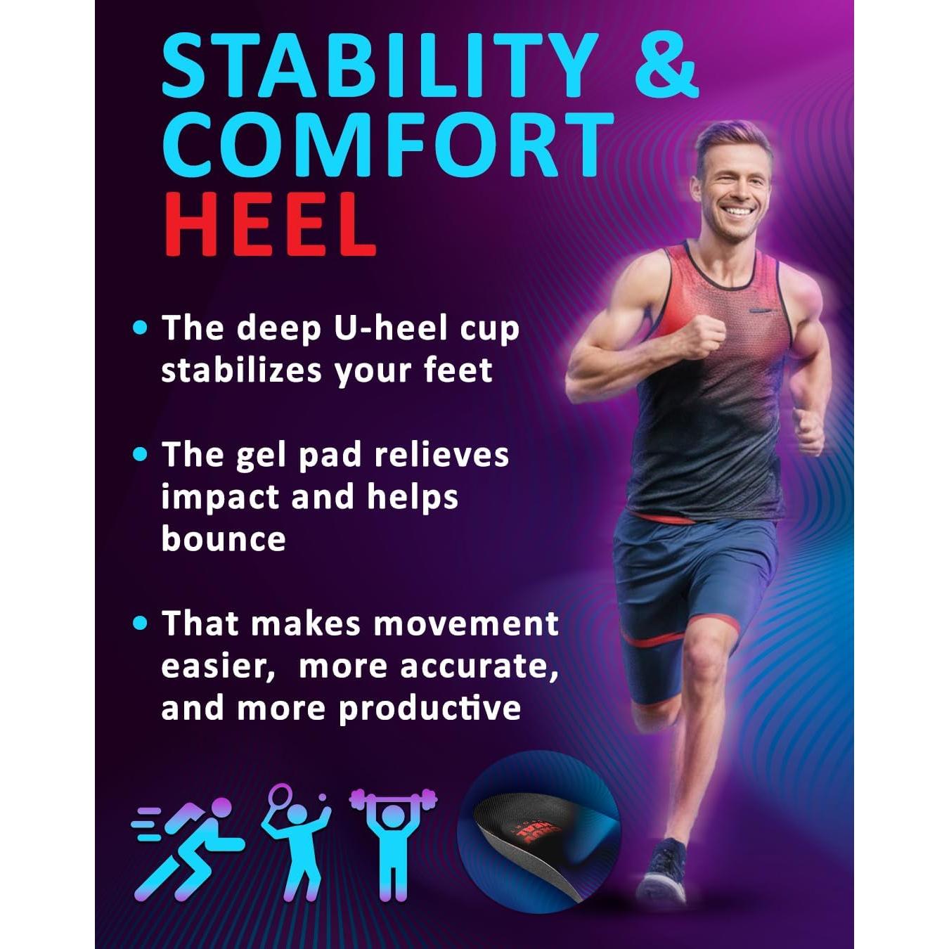 Plantillas Deportivas CRUVHEAL con Amortiguación - Talla S