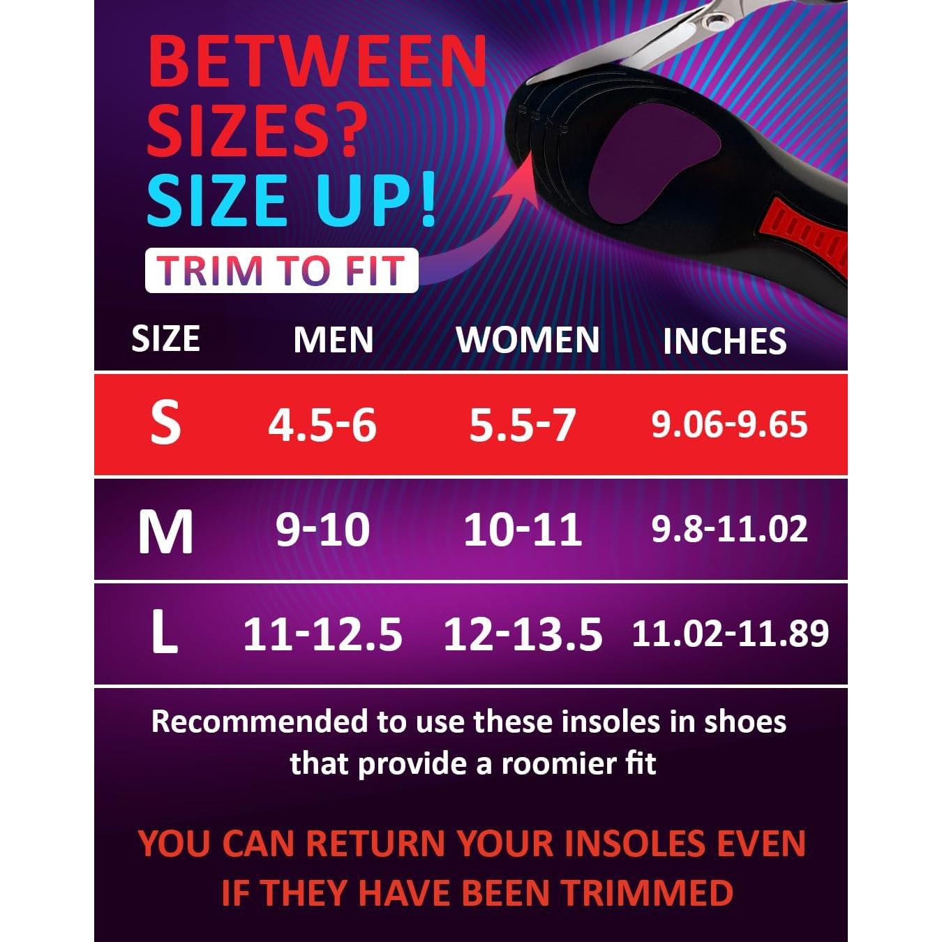 Plantillas Deportivas CRUVHEAL con Amortiguación - Talla S