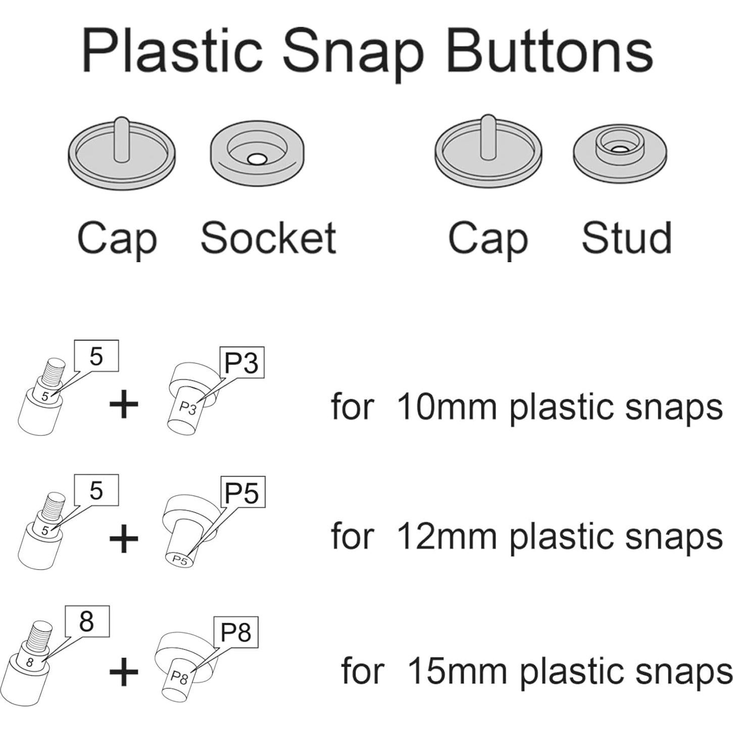 Kit de Broches de Plástico LBTEE con Alicate y 100 Juegos