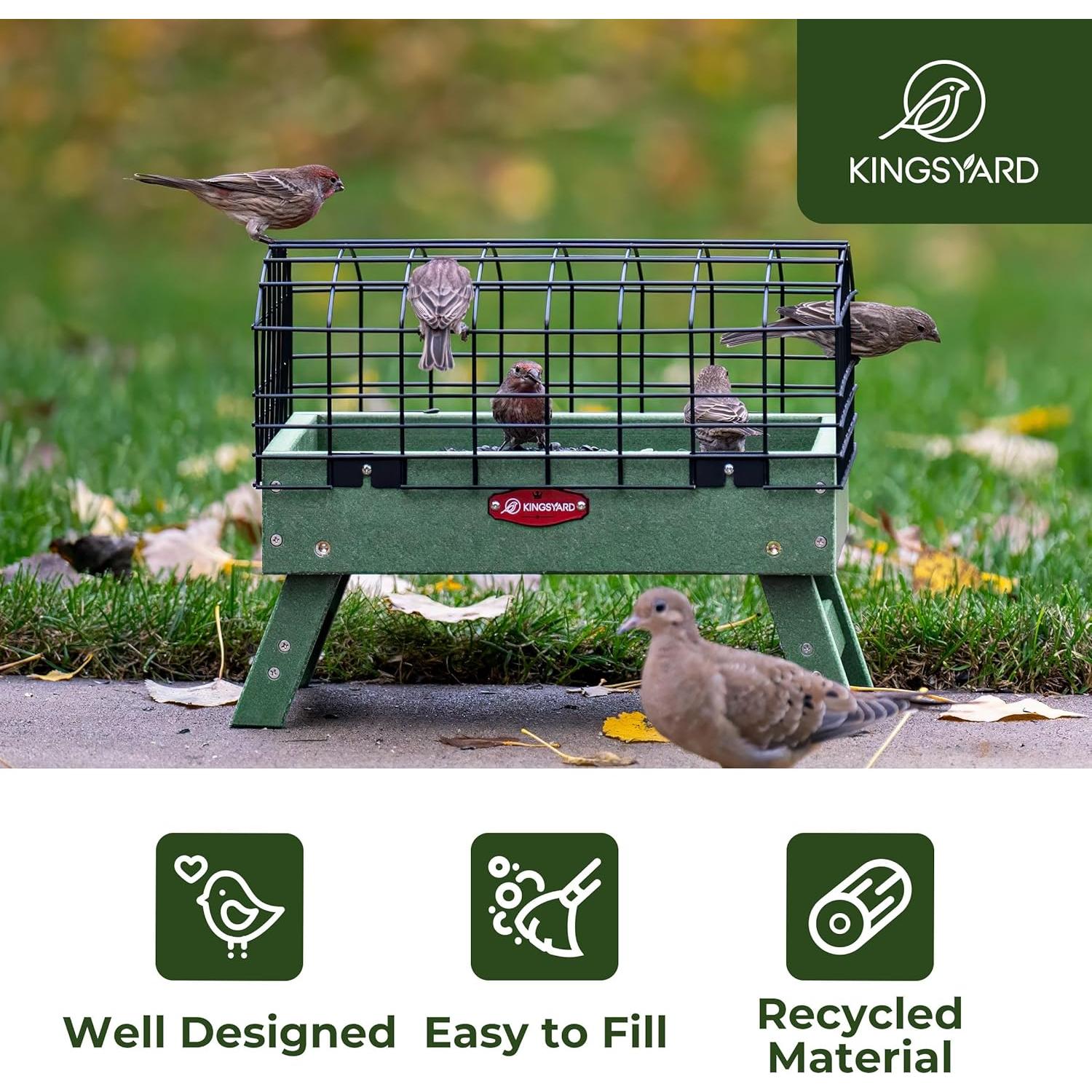 Alimentador de Aves Kingsyard A Prueba de Ardillas 2.3kg Verde