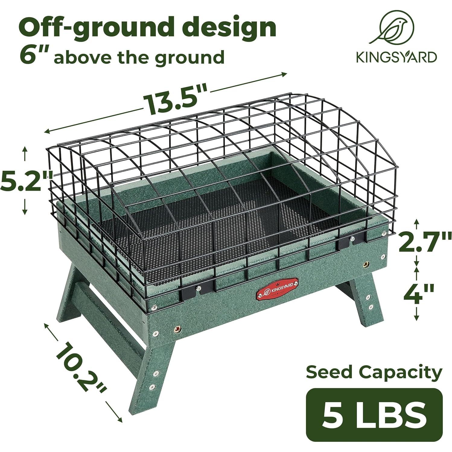 Alimentador de Aves Kingsyard A Prueba de Ardillas 2.3kg Verde