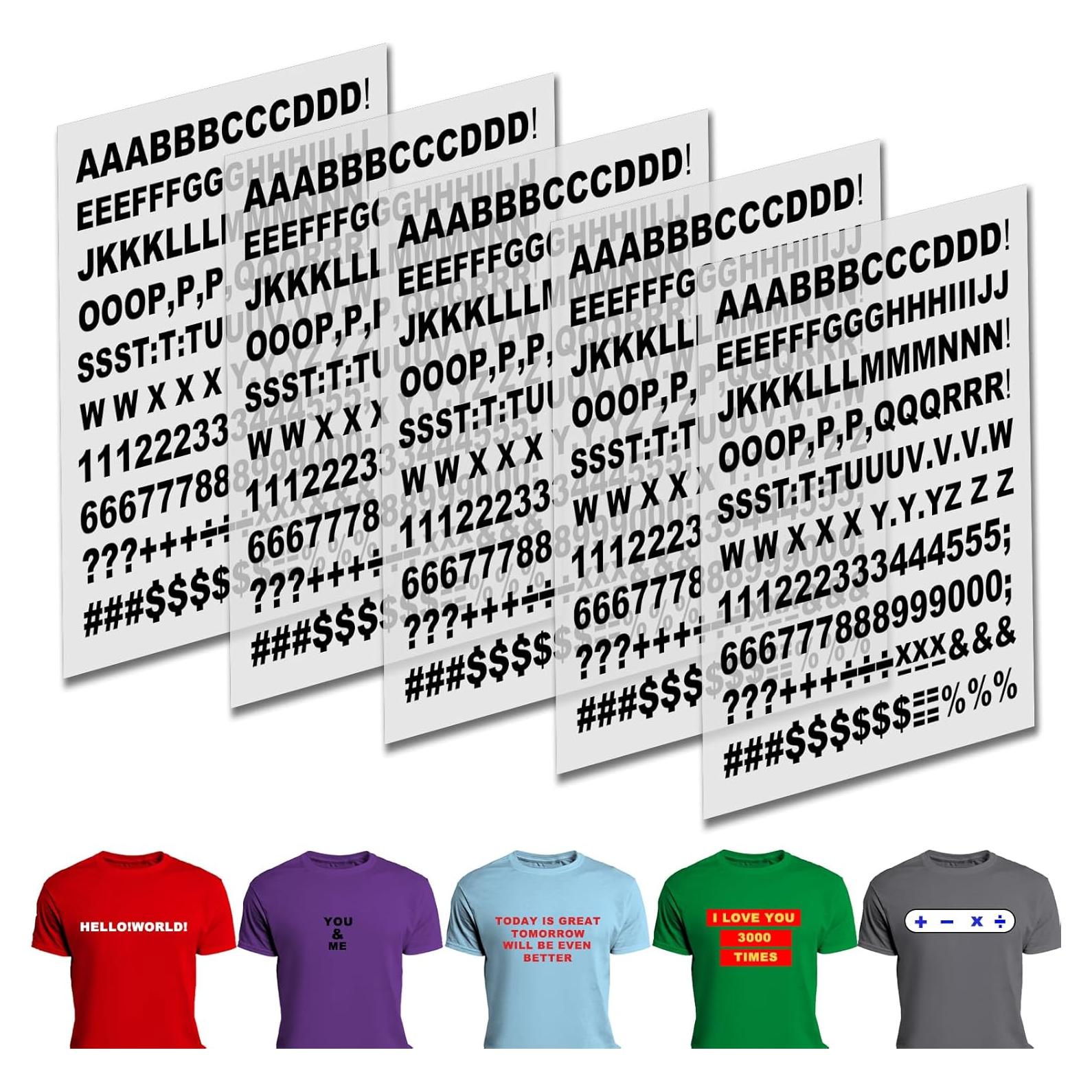 Juego de Letras de Planchar JIADAOMN 830 Piezas Negro