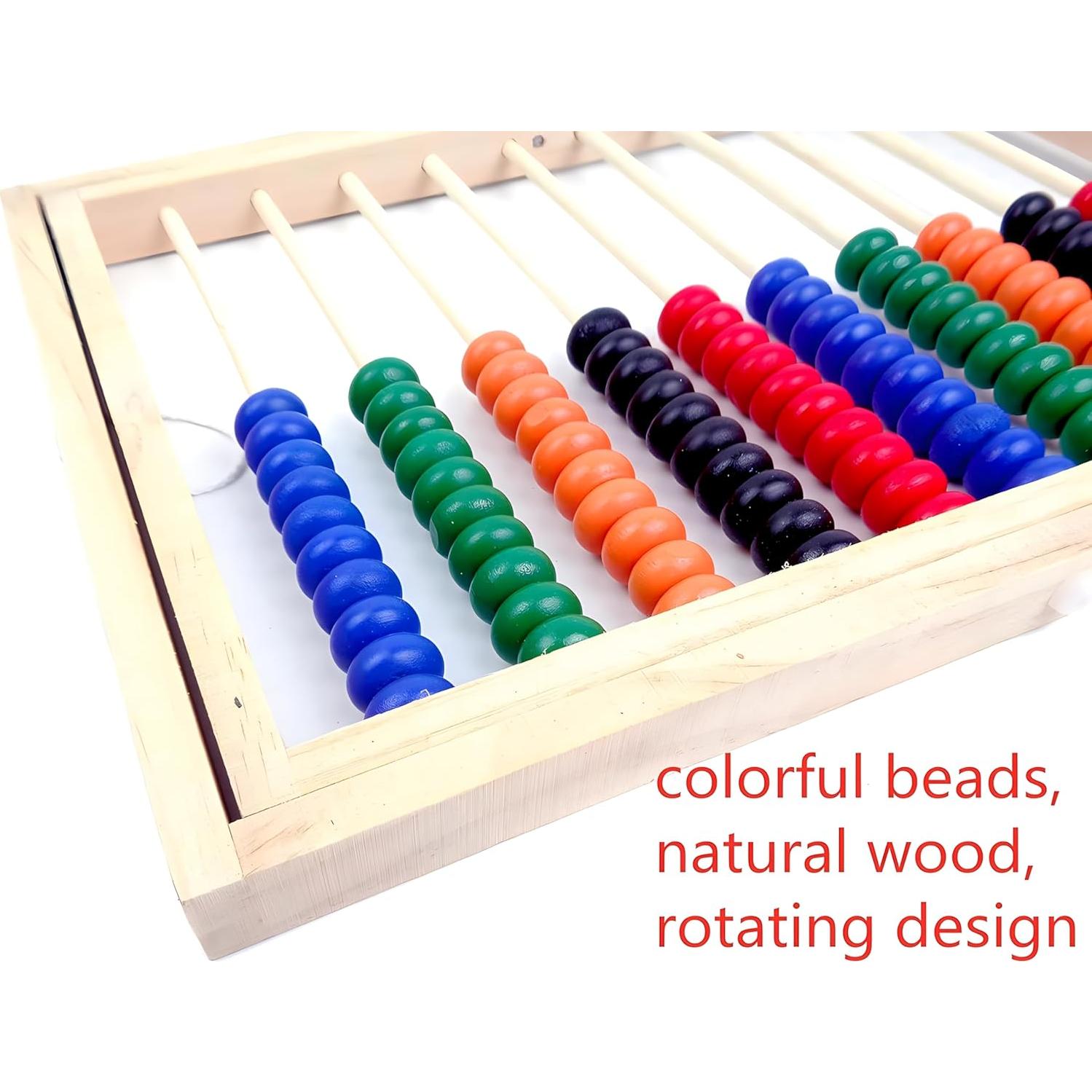 Ábaco de Madera MAGIKON para Aprender Matemáticas 10 Filas