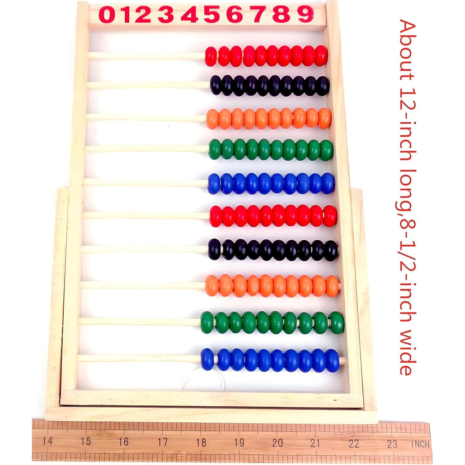 Ábaco de Madera MAGIKON para Aprender Matemáticas 10 Filas