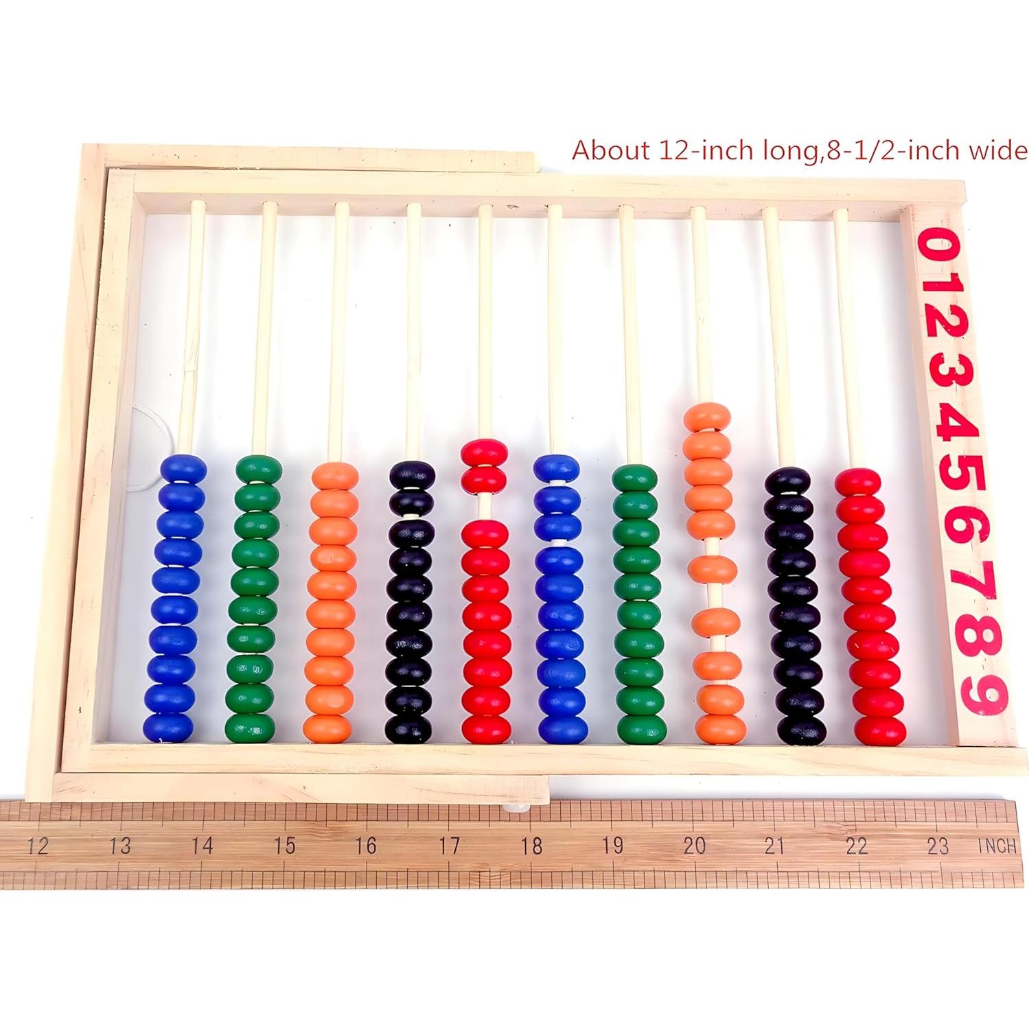 Ábaco de Madera MAGIKON para Aprender Matemáticas 10 Filas