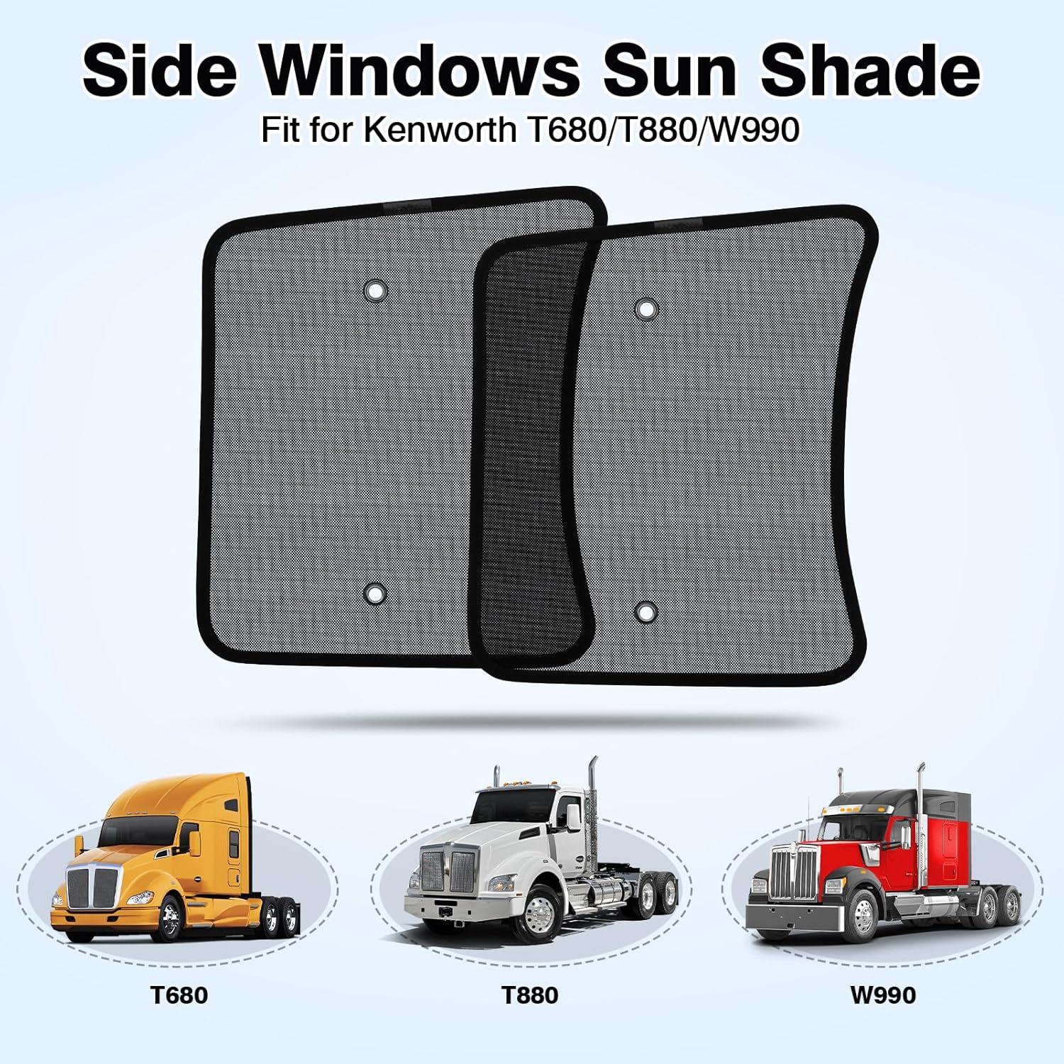 Cortina Solar KUST 2PCS para Ventana Lateral Camión 50.8x42.9cm