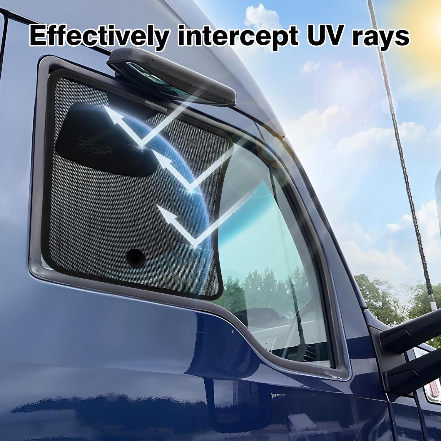 Cortina Solar KUST 2PCS para Ventana Lateral Camión 50.8x42.9cm