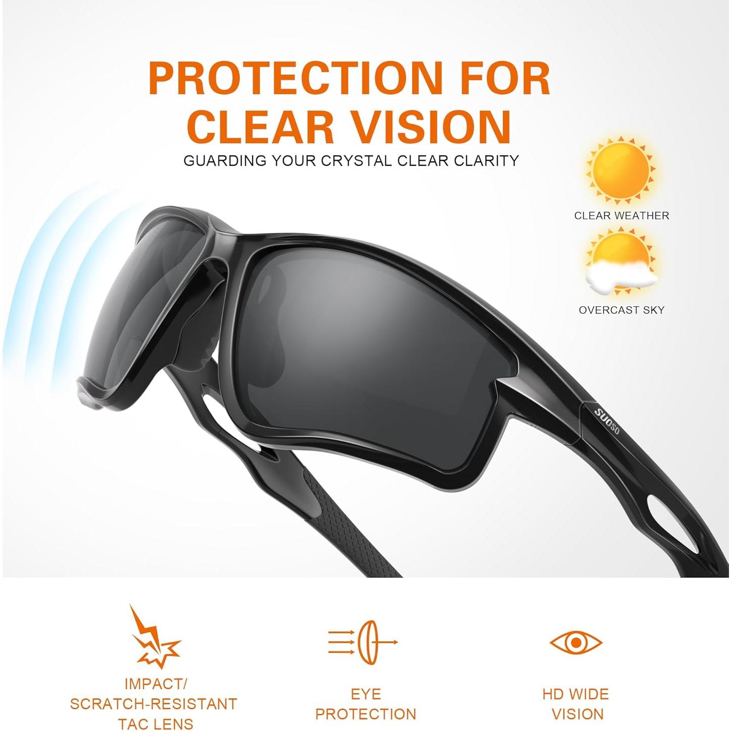 Gafas de Sol Deportivas Polarizadas Suoso UV400 TR90