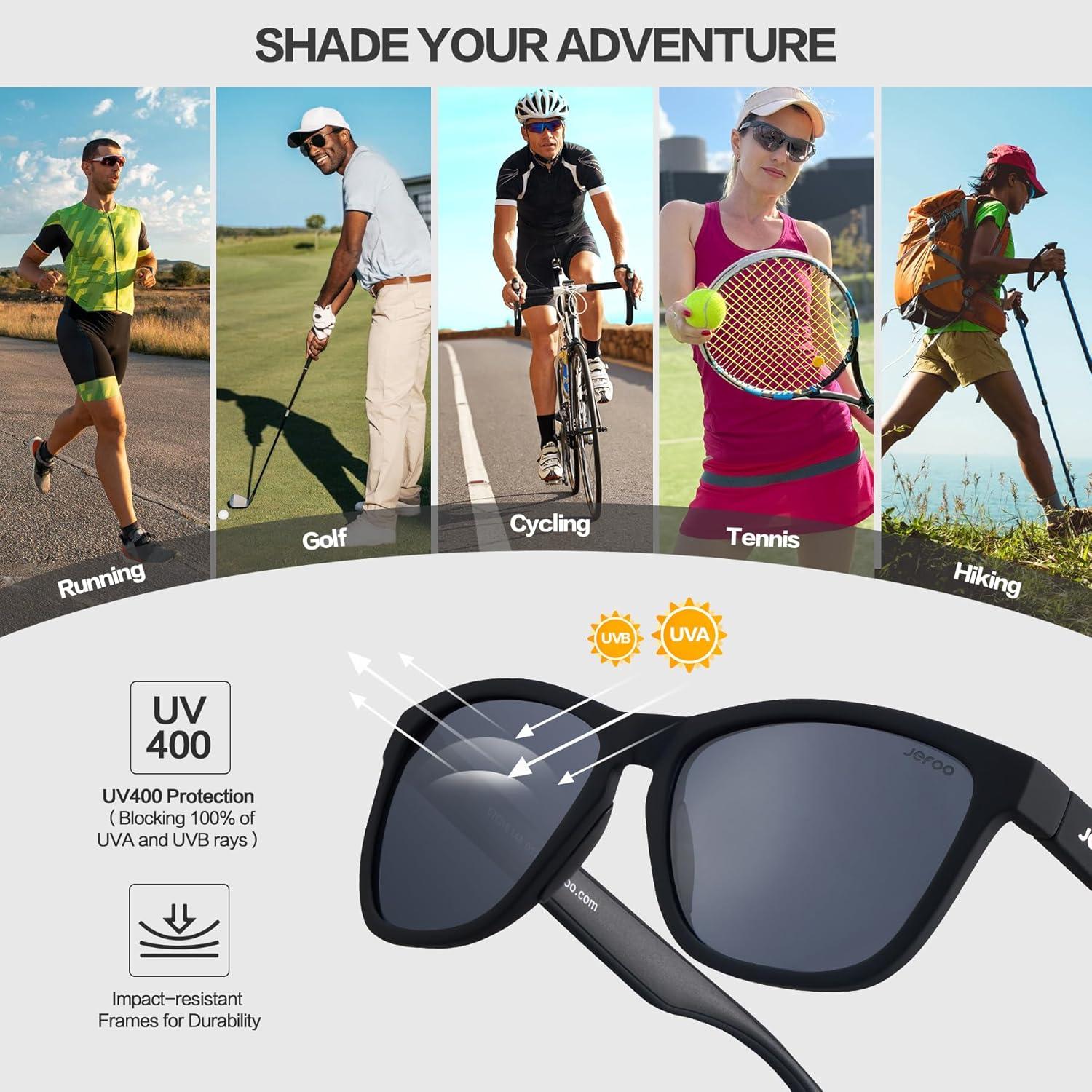 Gafas de sol deportivas Jefoo polarizadas UV400 unisex
