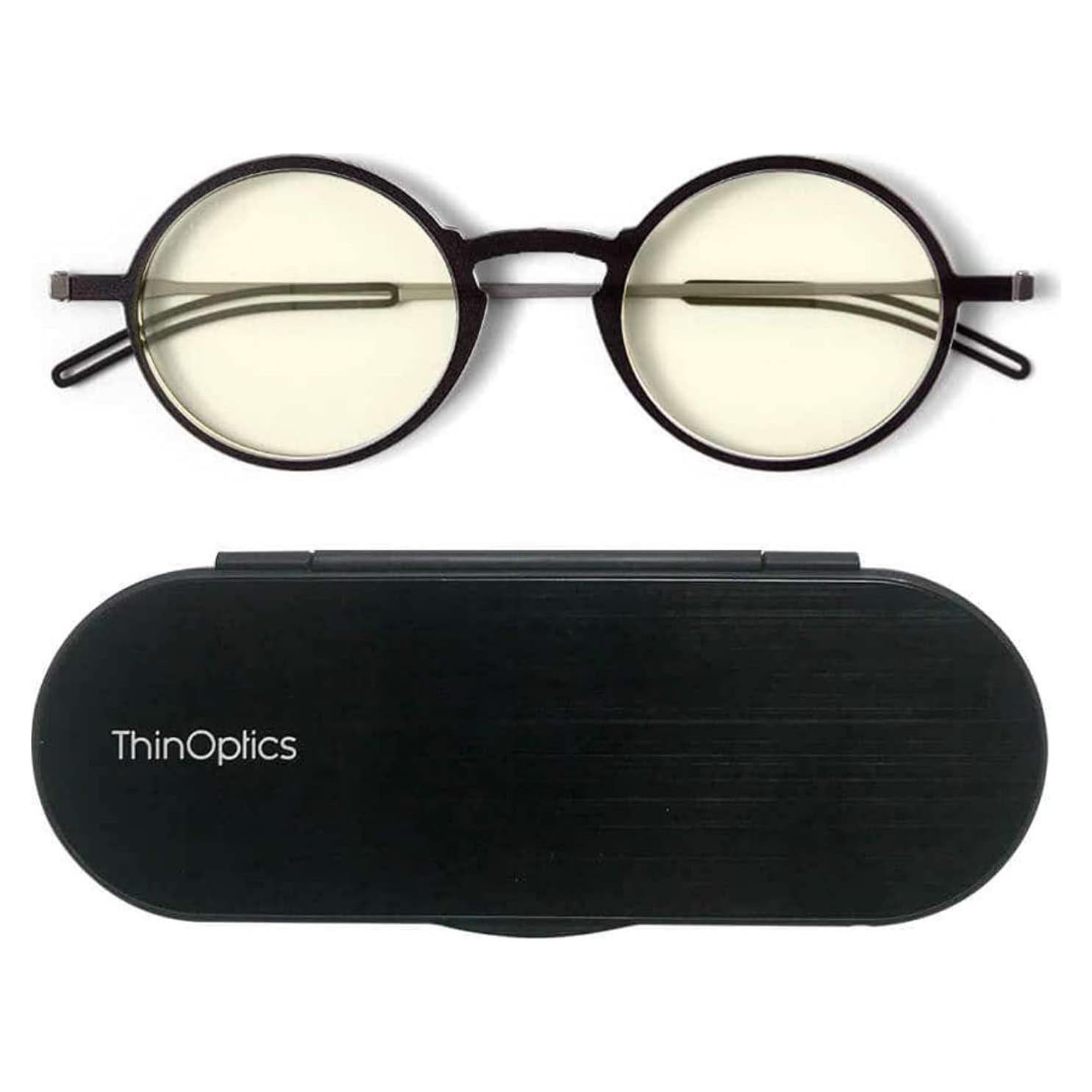 Gafas de lectura redondas ThinOptics Manhattan con bloqueo luz azul