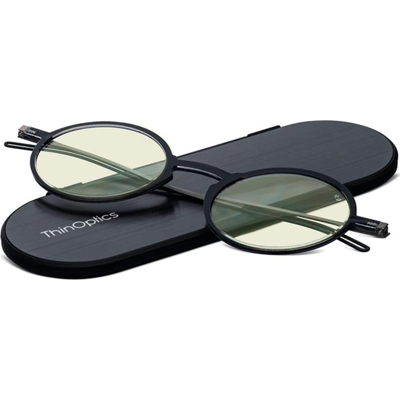 Gafas de lectura redondas ThinOptics Manhattan con bloqueo luz azul