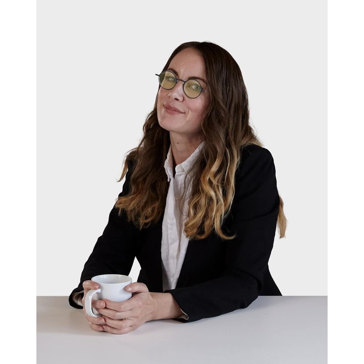 Gafas de lectura redondas ThinOptics Manhattan con bloqueo luz azul