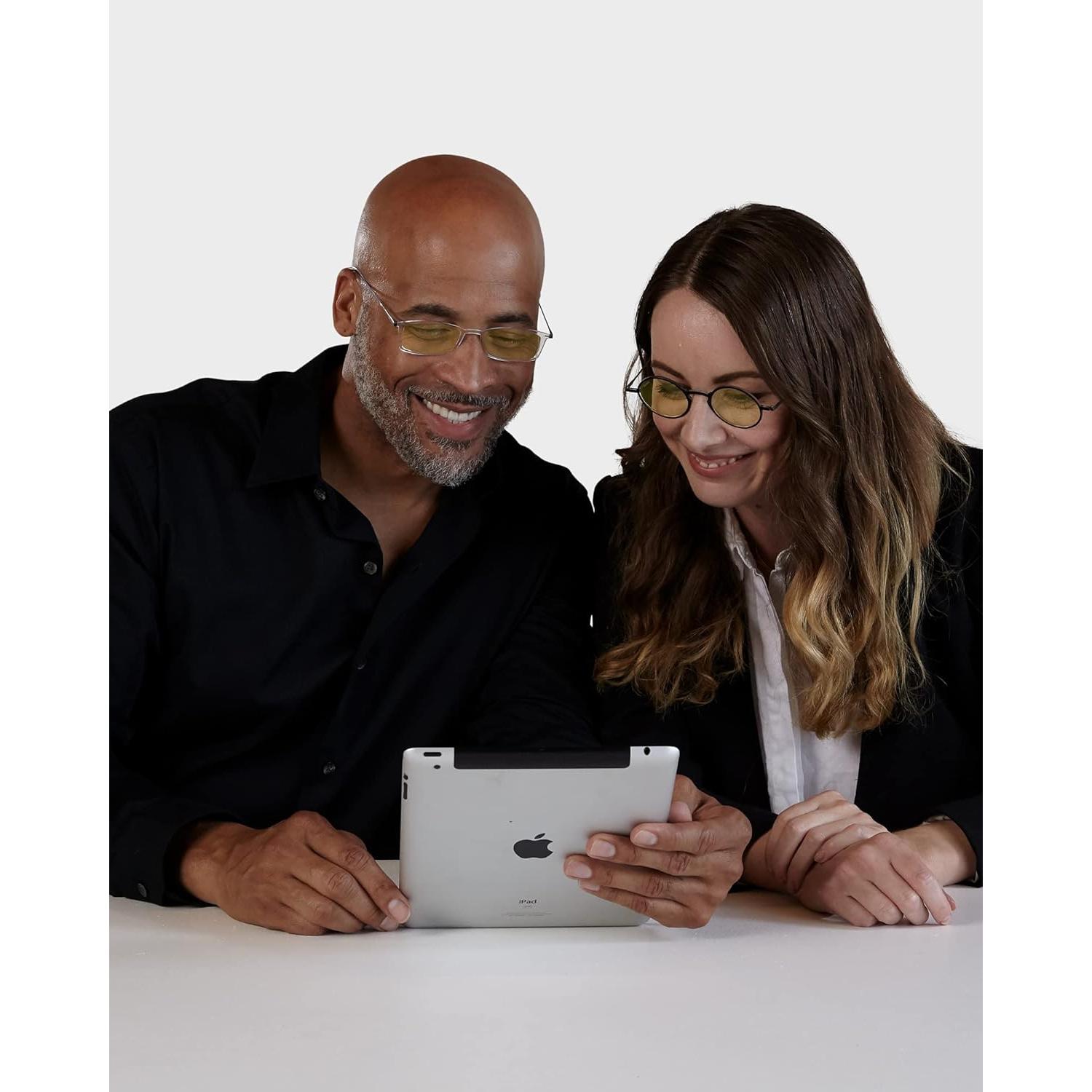 Gafas de lectura redondas ThinOptics Manhattan con bloqueo luz azul