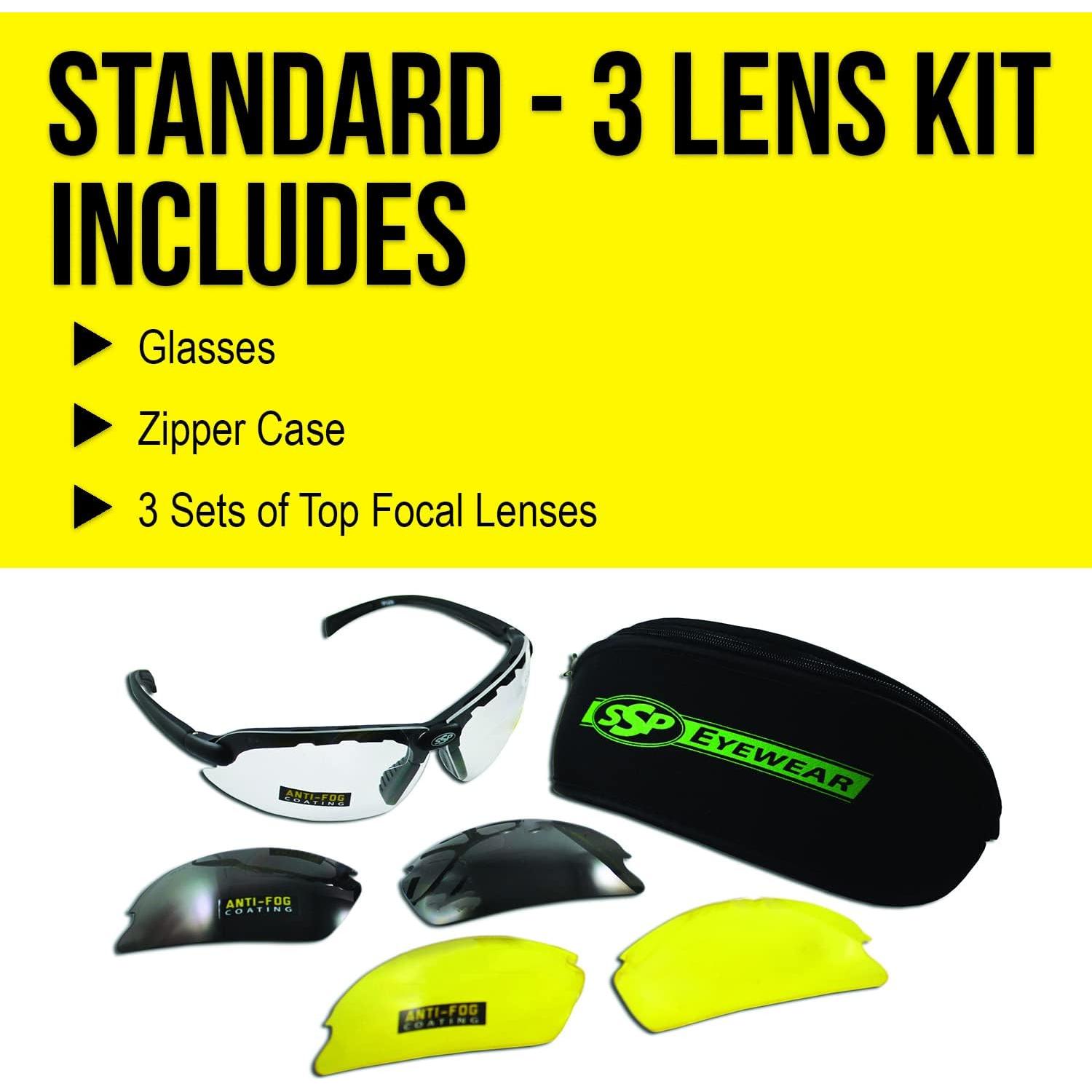 Gafas de Tiro Tácticas Top Focal 1.00x con 3 Lentes Intercambiables