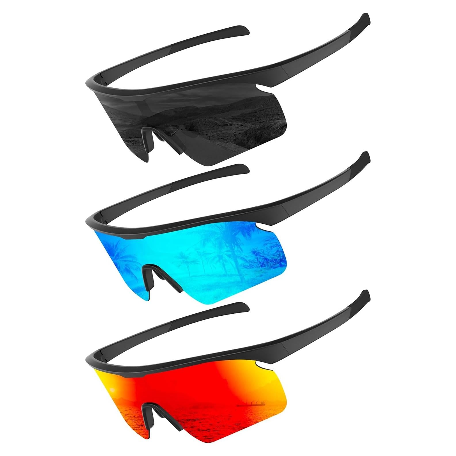 Gafas de sol deportivas OUKEMAX polarizadas UV400 - 3 paquetes