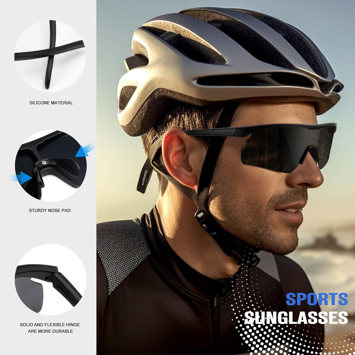 Gafas de sol deportivas OUKEMAX polarizadas UV400 - 3 paquetes