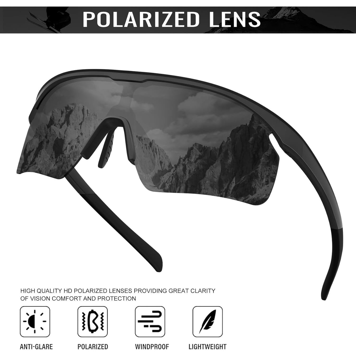 Gafas de sol deportivas OUKEMAX polarizadas UV400 - 3 paquetes