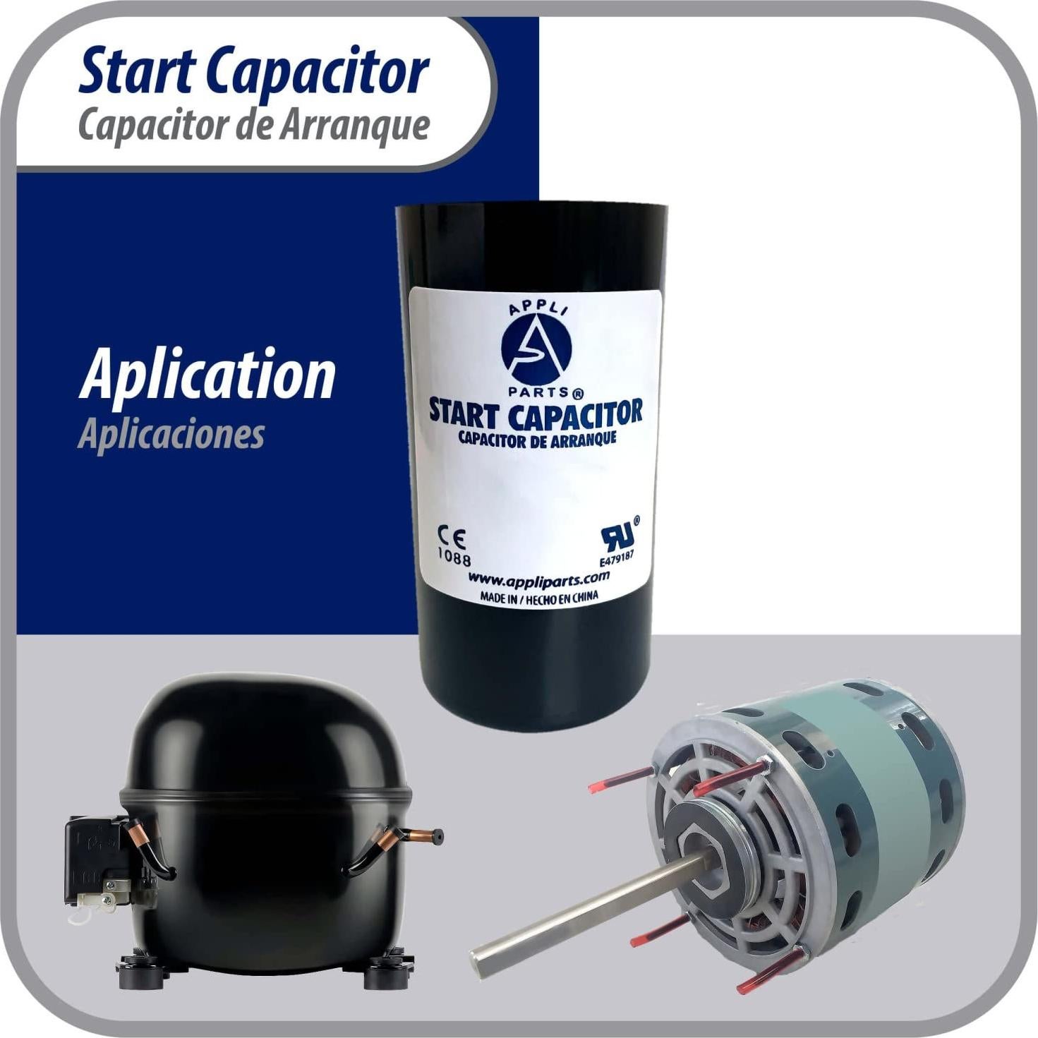 Capacitor de Arranque Appli Parts 80-108 Mfd 250 VAC Universal
