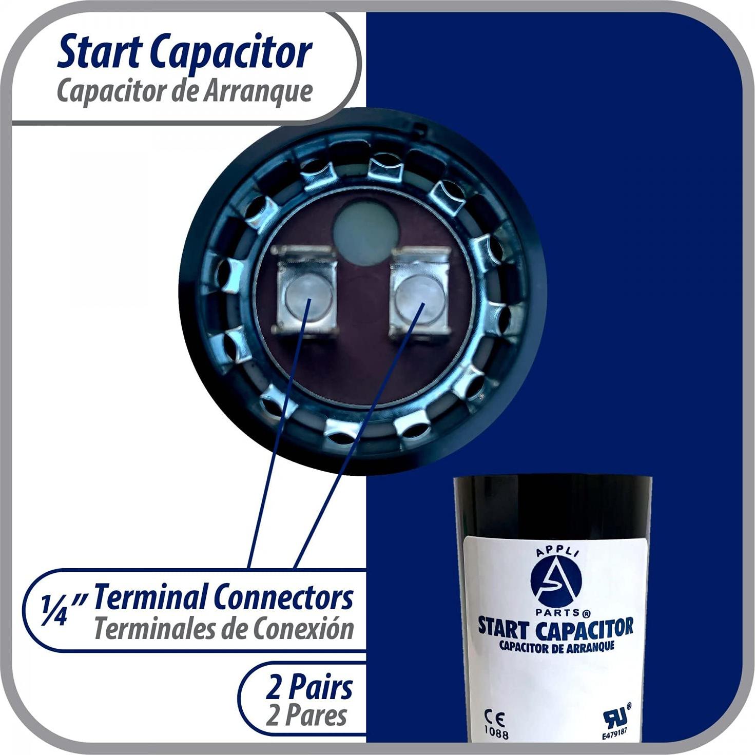 Capacitor de Arranque Appli Parts 80-108 Mfd 250 VAC Universal
