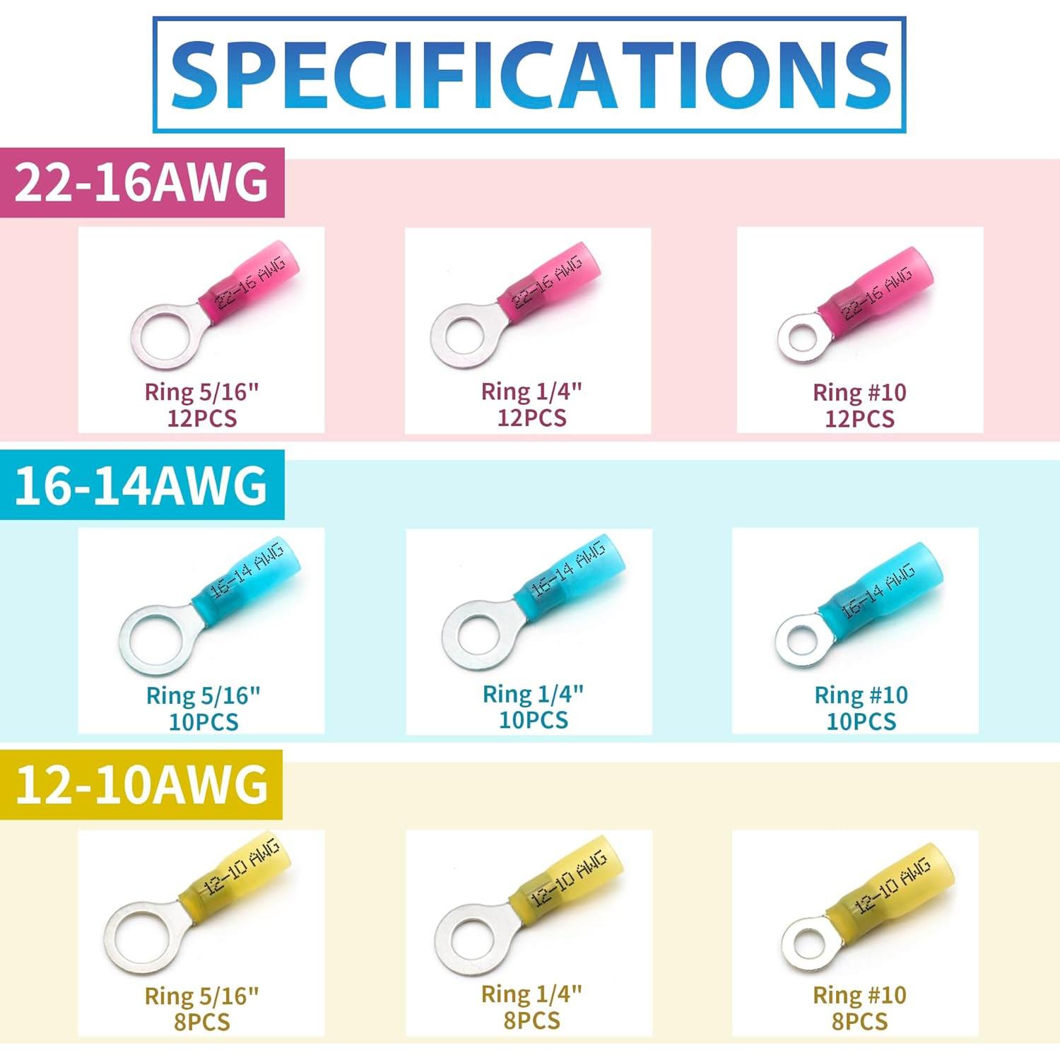 Kit 90 Conectores de Cable Termoretráctiles Oiojuct - Impermeables