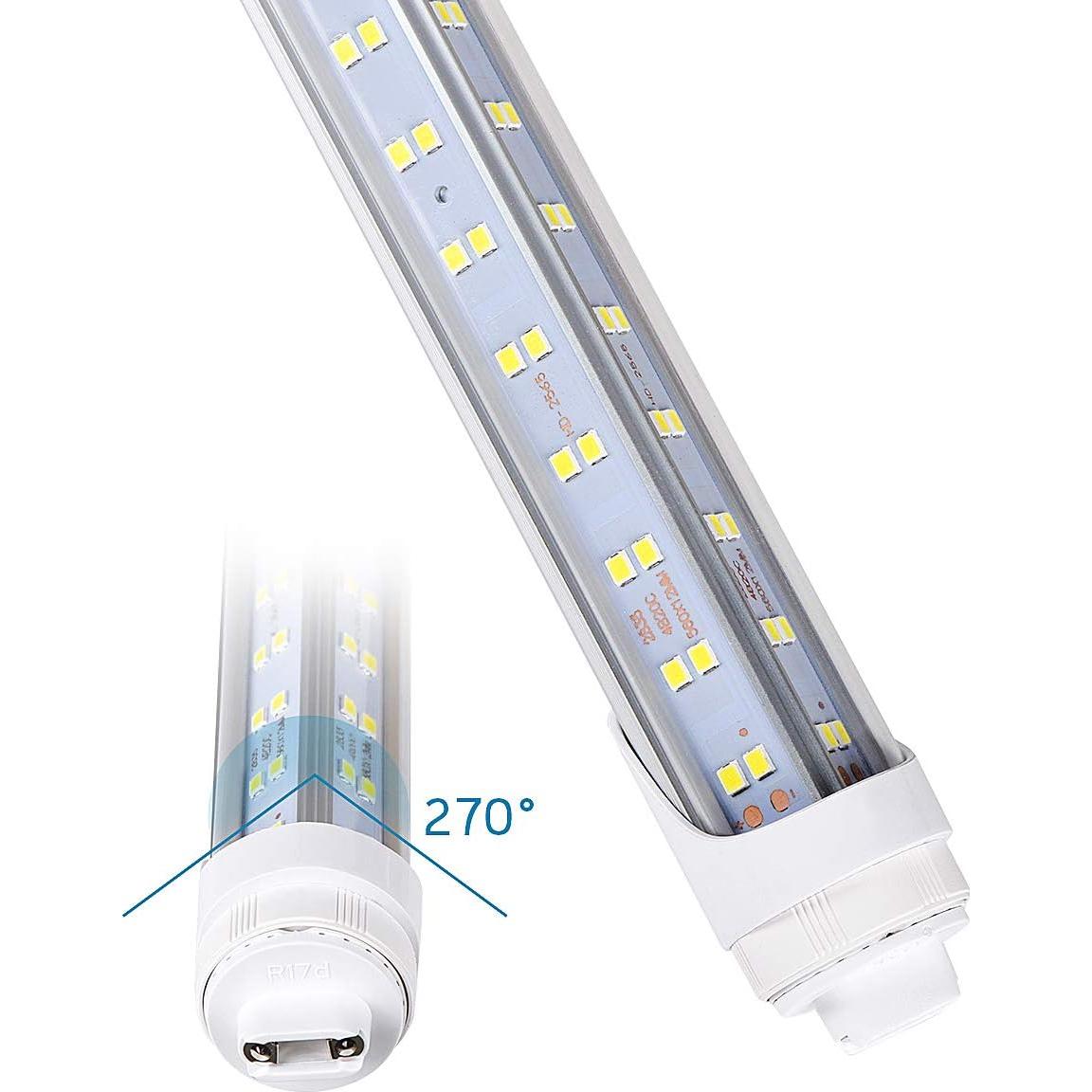 10 Pcs Tubos LED 8ft R17D 5000K 19000LM Ahorro Energía