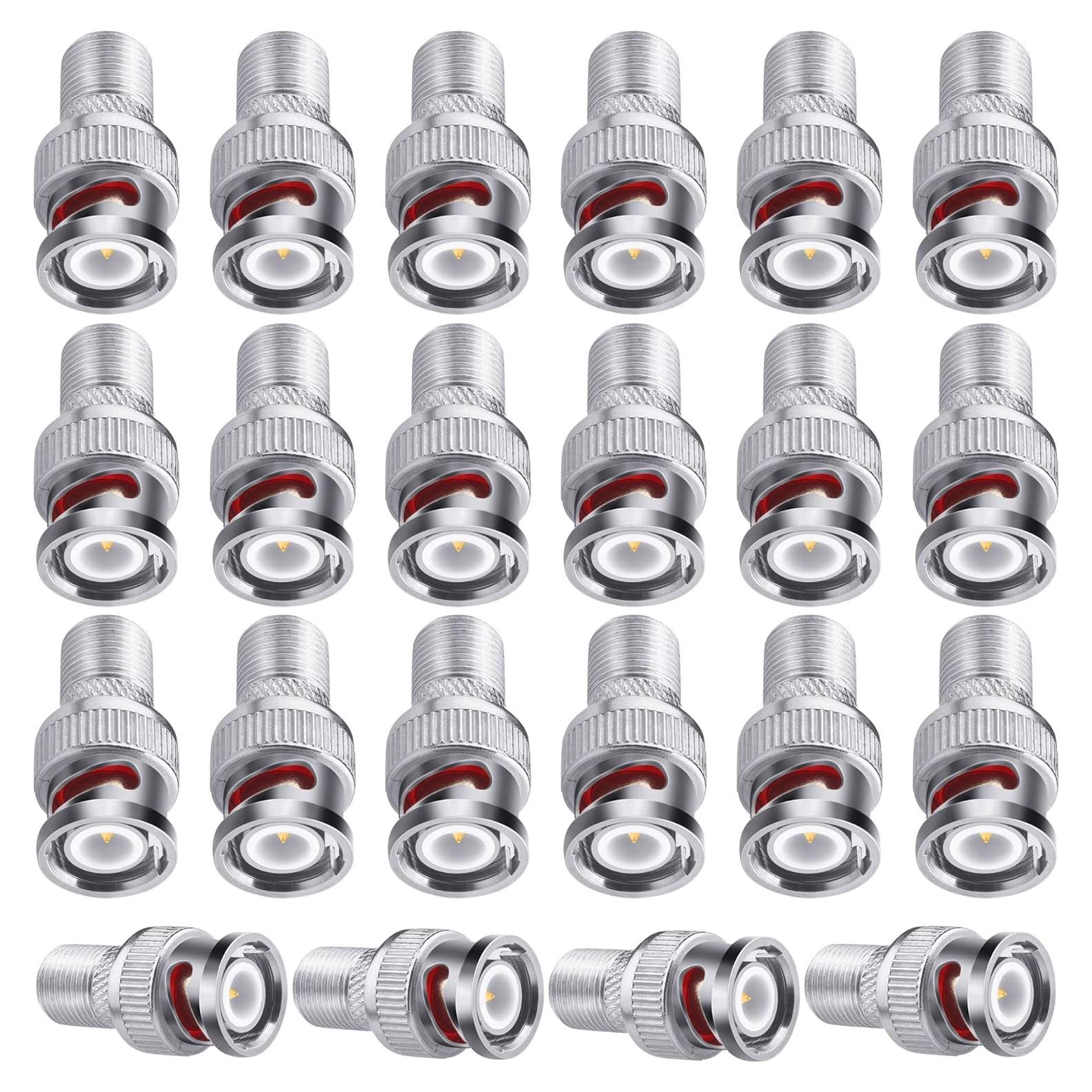 Conectores Coaxiales BNC a F 22 Pcs Fanbalunke 75 Ohm