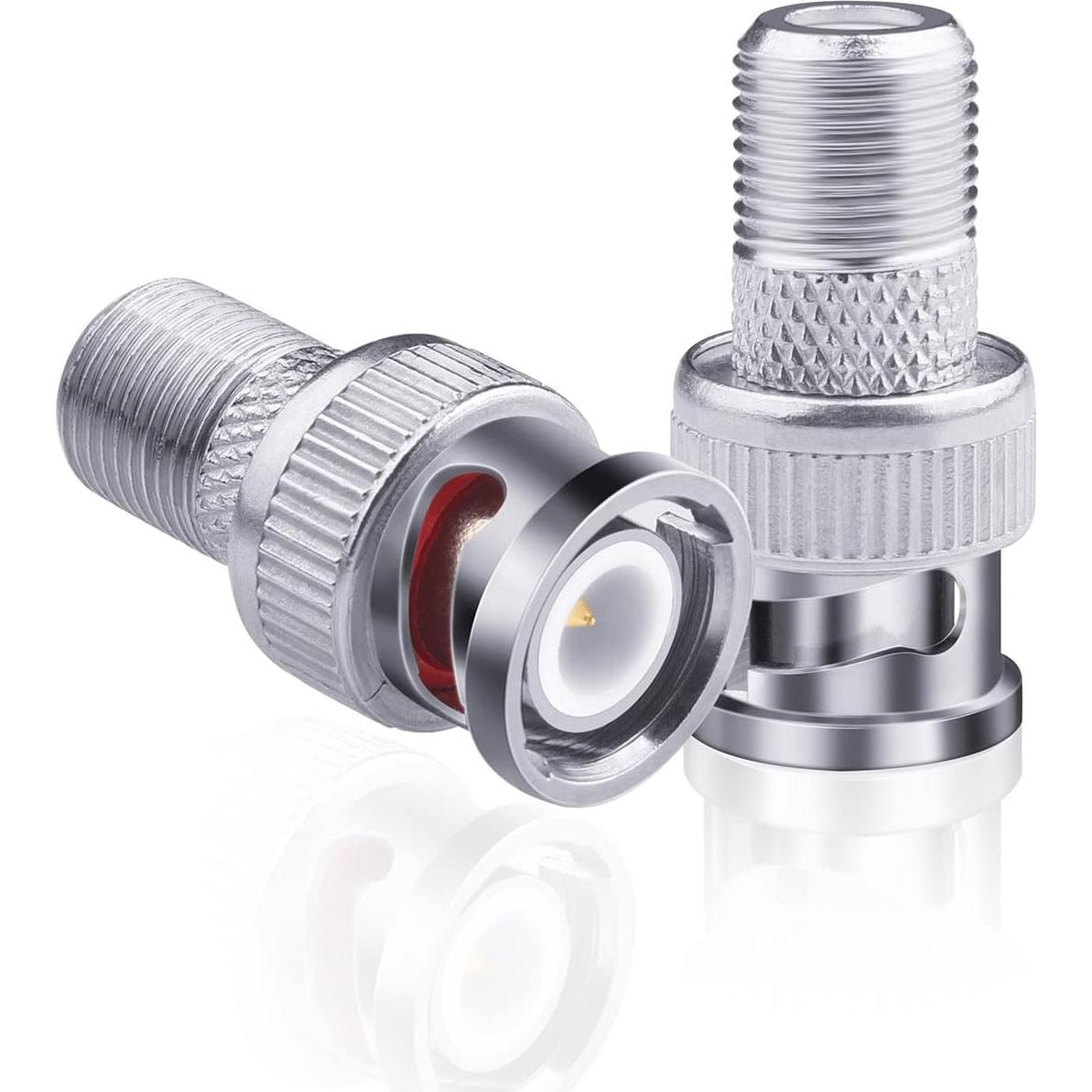 Conectores Coaxiales BNC a F 22 Pcs Fanbalunke 75 Ohm