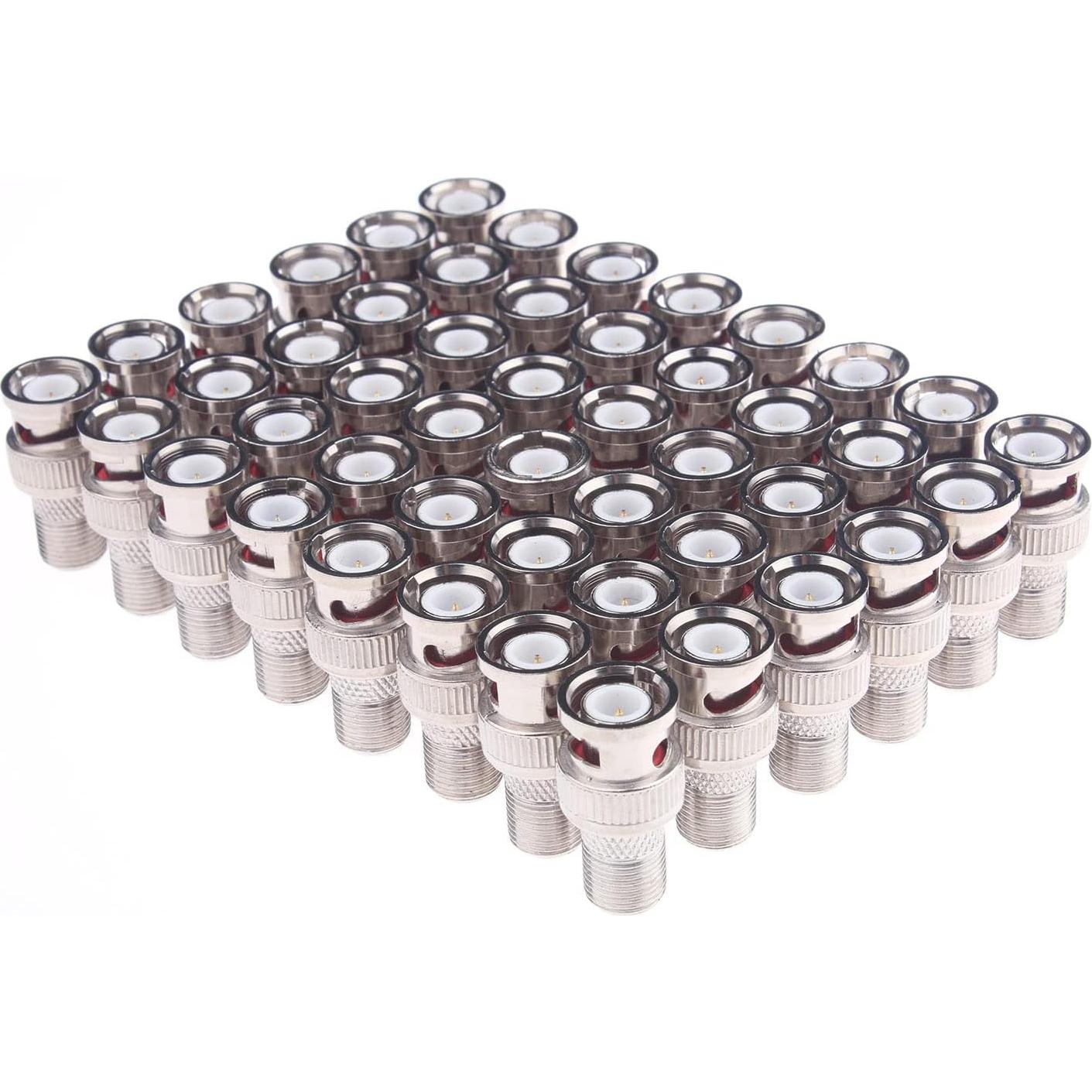 Conectores Coaxiales BNC a F 22 Pcs Fanbalunke 75 Ohm