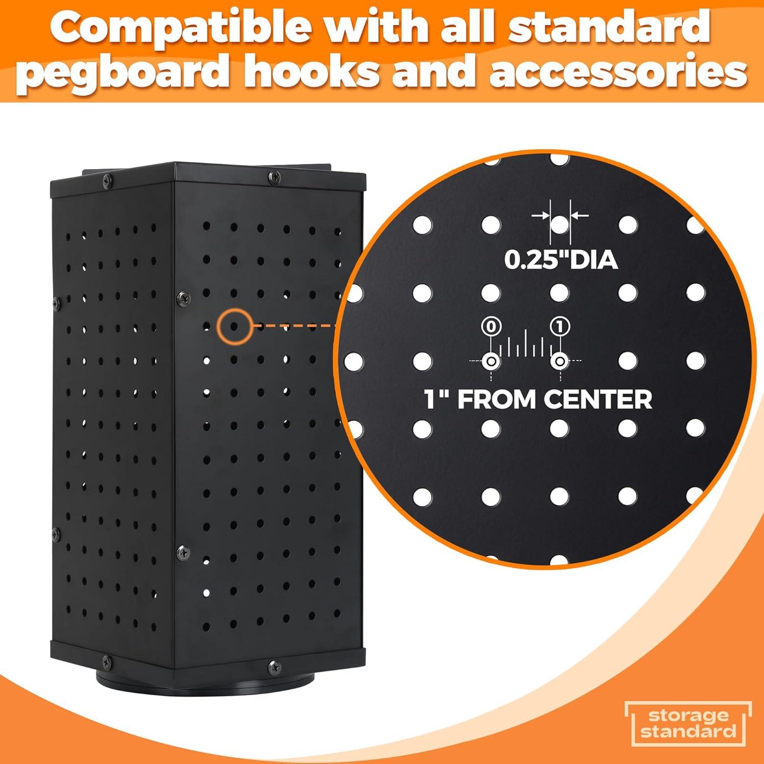 Soporte Giratorio de Exhibición 4 Lados con 24 Ganchos