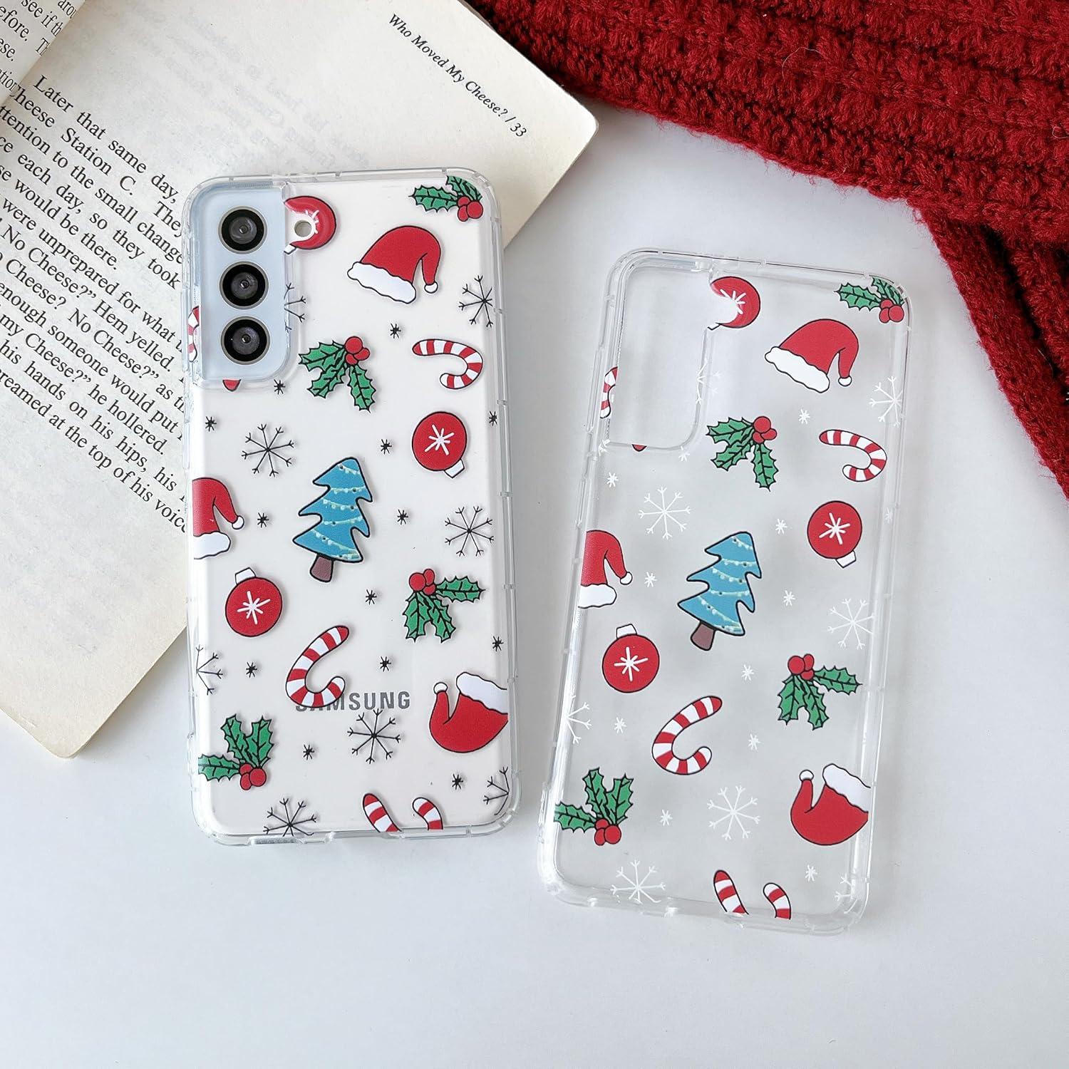 Funda Navideña Transparente RALEAVO para Samsung Galaxy S21