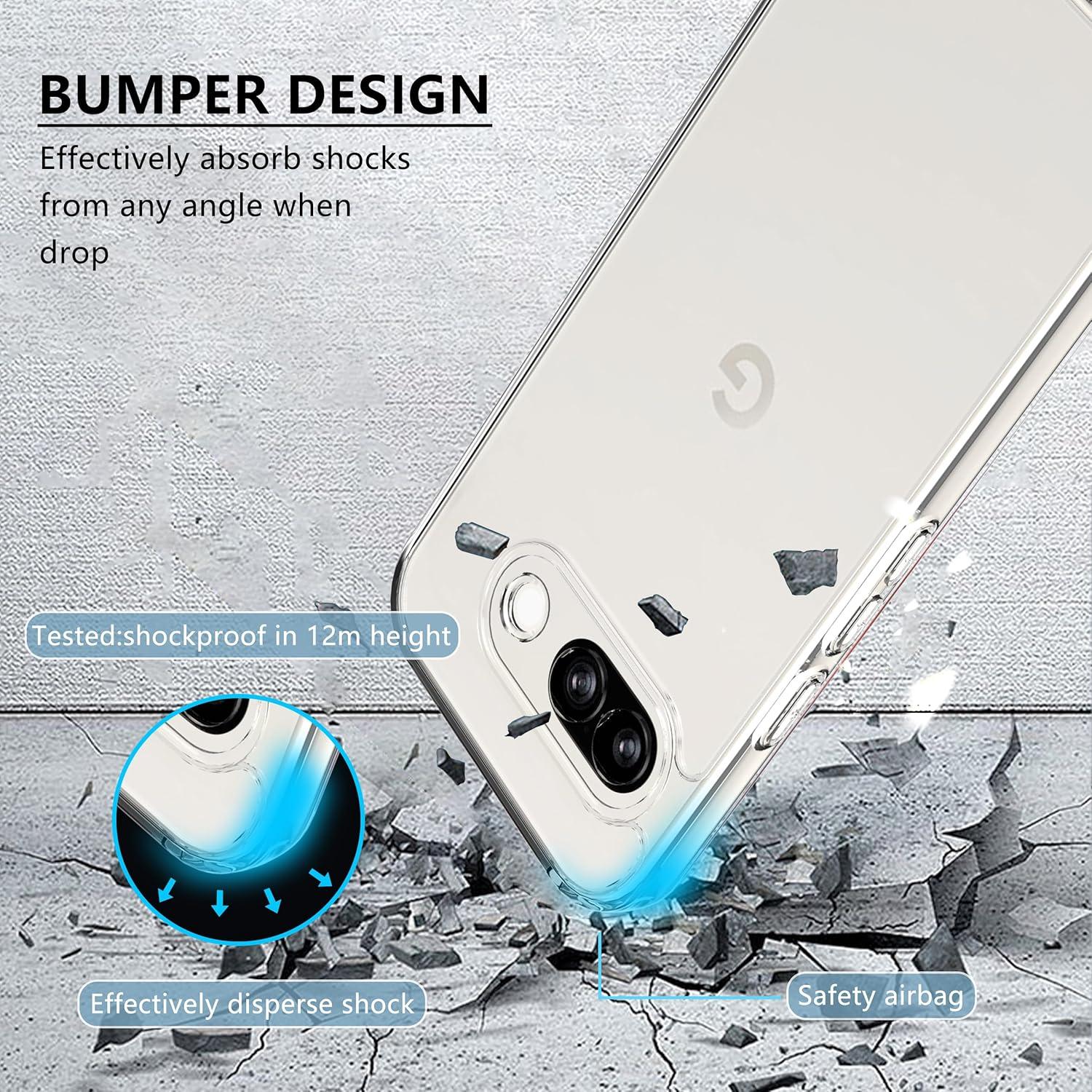 Funda Transparente Anoowkoa para Google Pixel 9a - Antiamarillamiento y A Prueba de Golpes