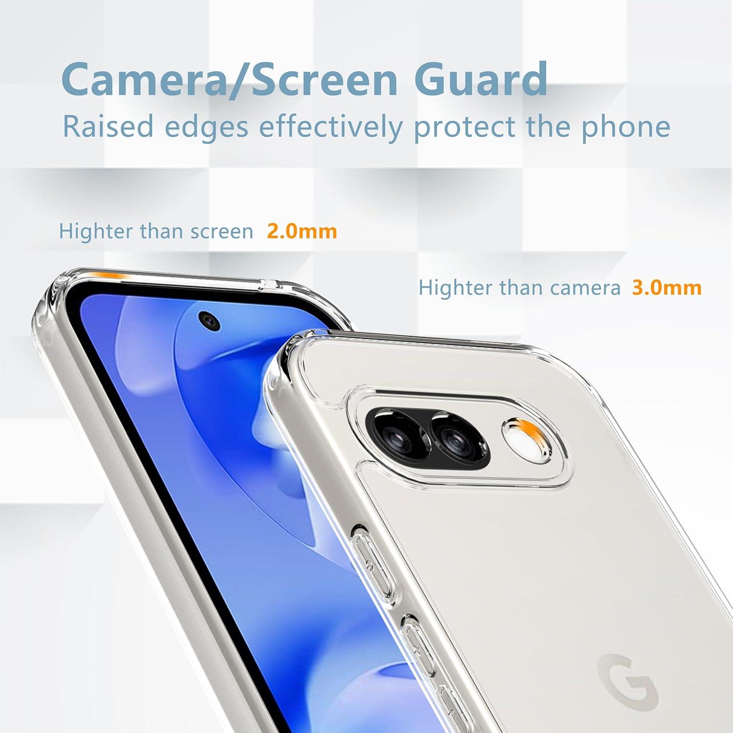 Funda Transparente Anoowkoa para Google Pixel 9a - Antiamarillamiento y A Prueba de Golpes