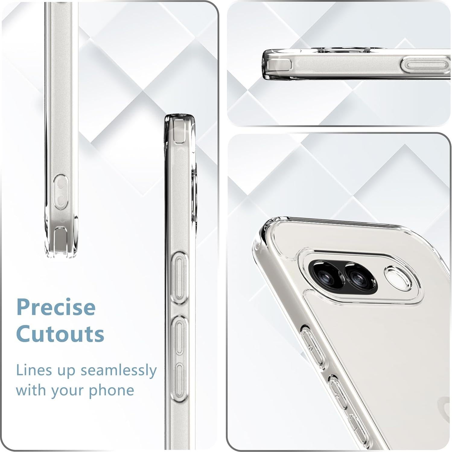 Funda Transparente Anoowkoa para Google Pixel 9a - Antiamarillamiento y A Prueba de Golpes