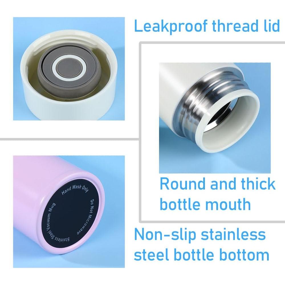 Botella de Agua 500 ml Acero Inoxidable nvseonsi Negra Aislada