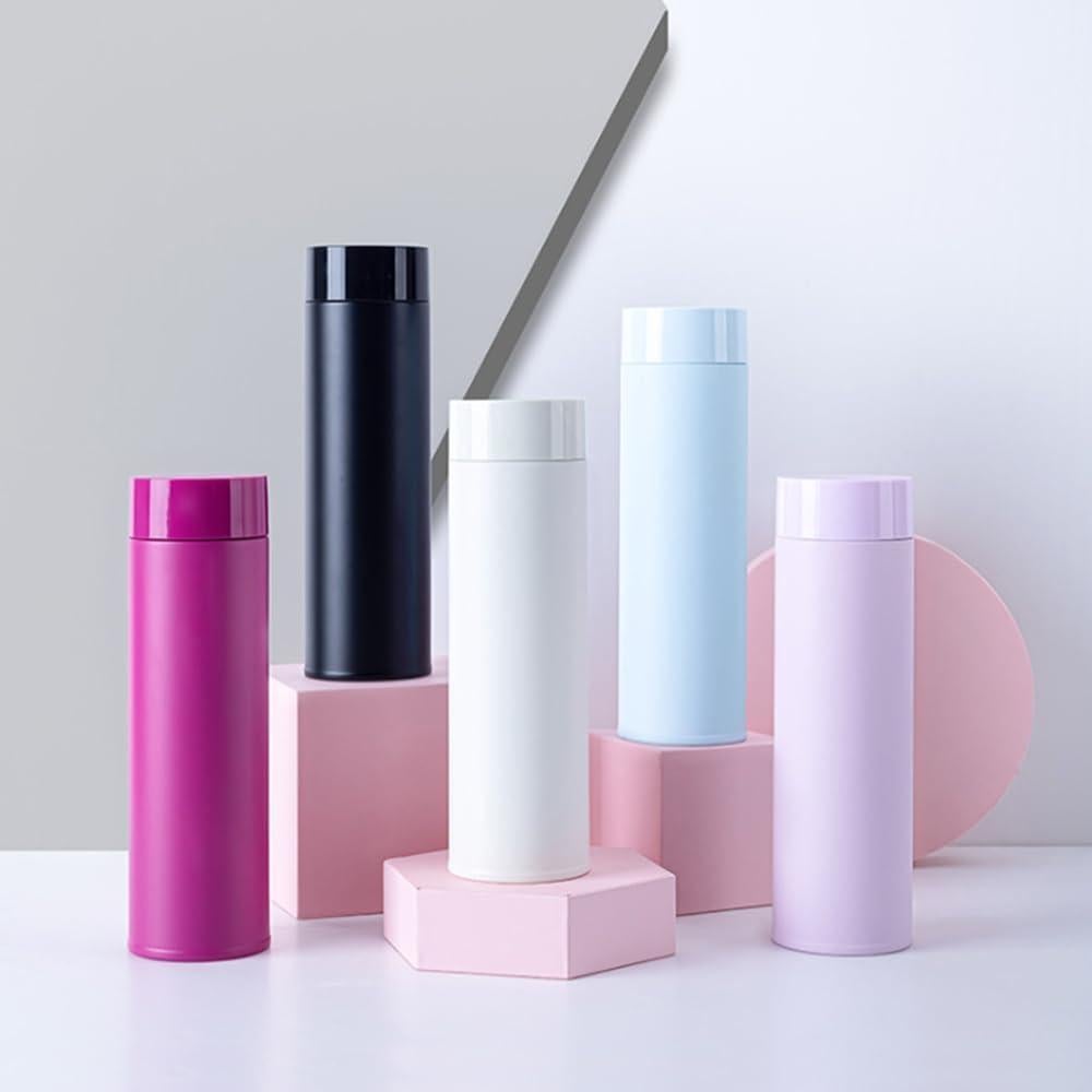 Botella de Agua 500 ml Acero Inoxidable nvseonsi Negra Aislada