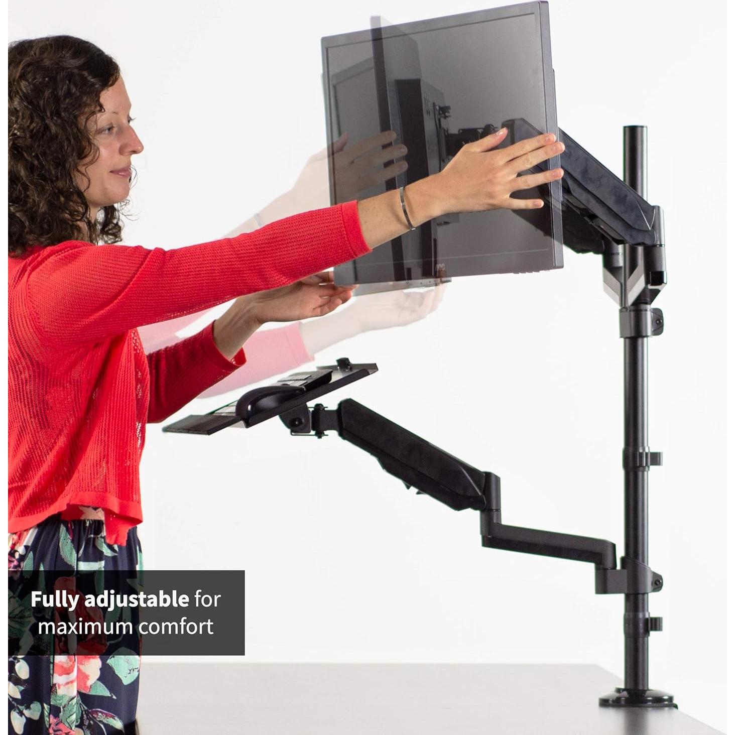 Soporte Doble para Monitores VIVO STAND-SIT2B Ajustable 83.82x66.04cm