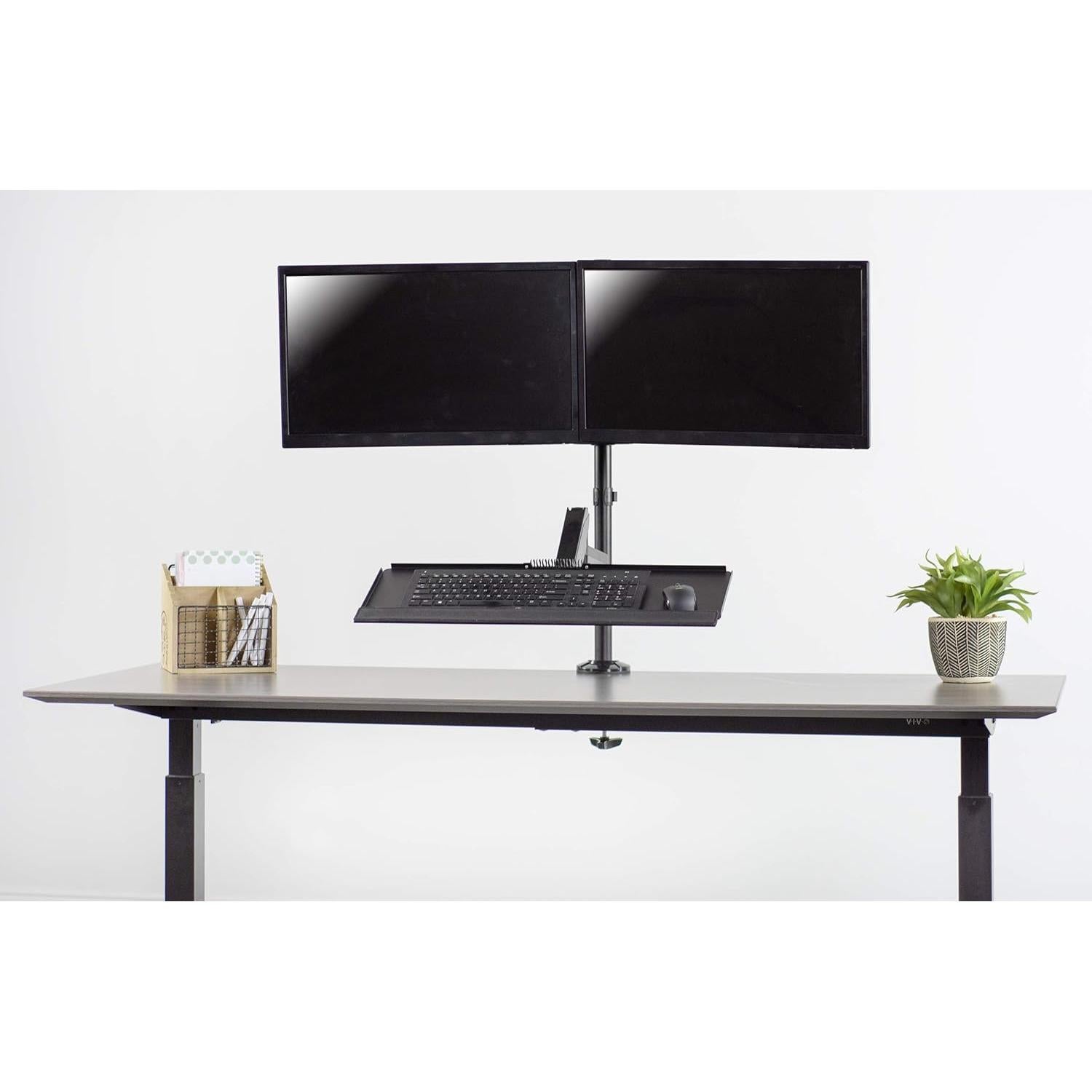 Soporte Doble para Monitores VIVO STAND-SIT2B Ajustable 83.82x66.04cm