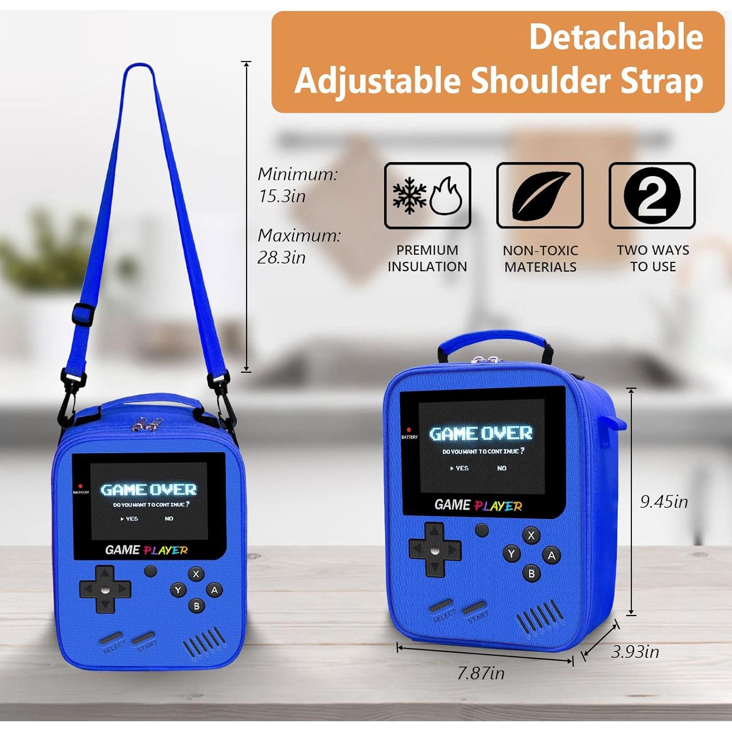 Caja de Almuerzo Gamer Ruokey Azul Impermeable 4.8L