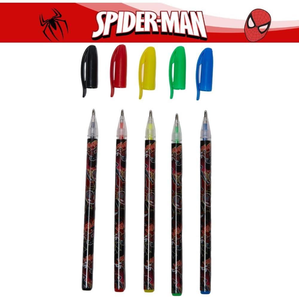 Estuche de Lápices Spiderman Marvel 20x12cm con Stickers y Bolígrafos