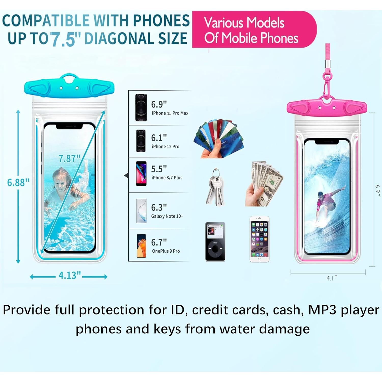 Funda Impermeable Universal GLBSUNION 4 Piezas hasta 19 cm