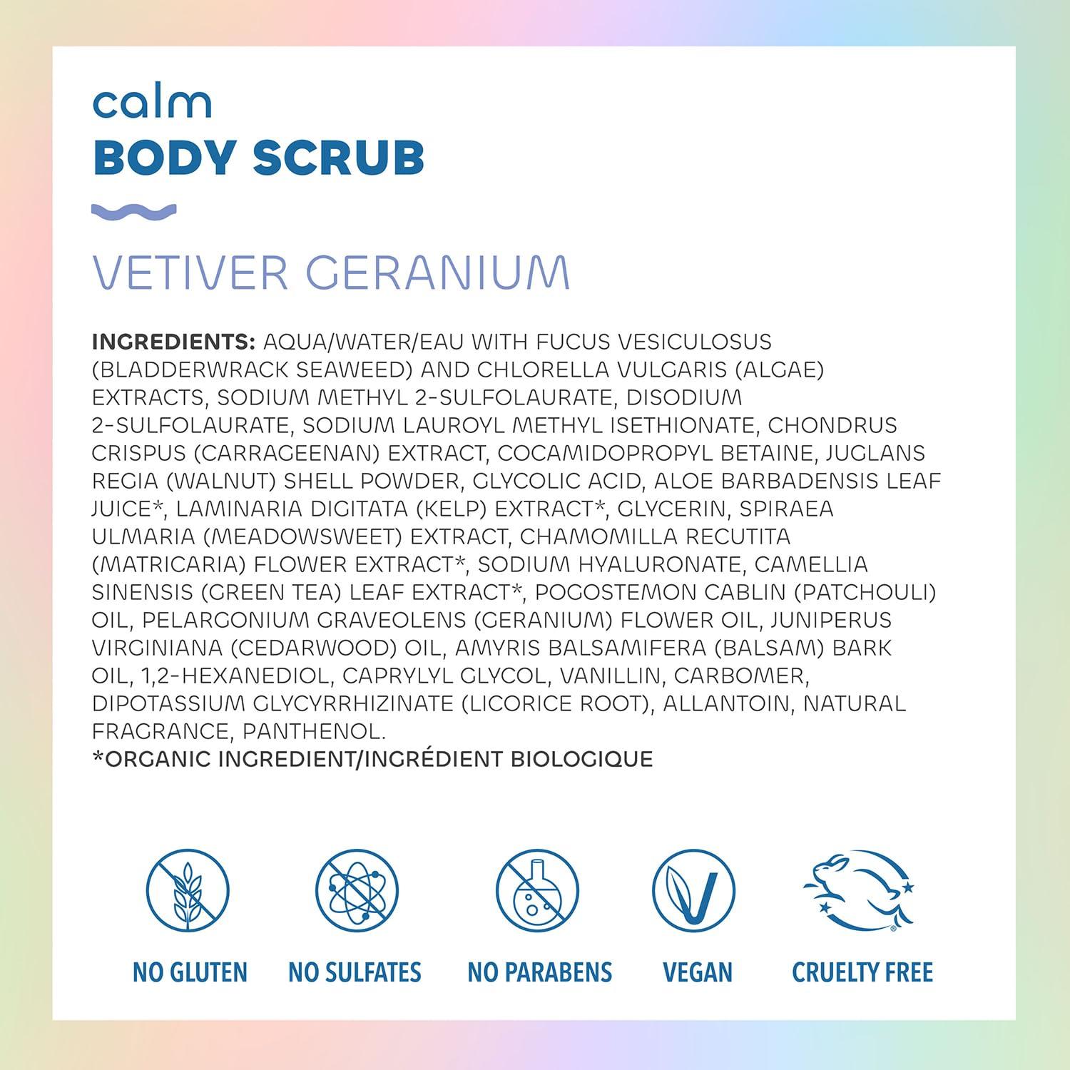 Exfoliante Corporal Calmante Seaweed Bath Co. 170g Vetiver Geranio