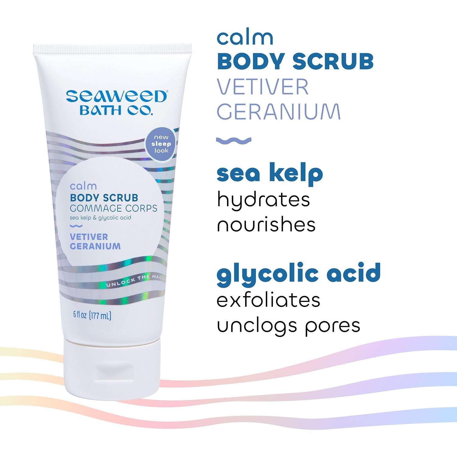 Exfoliante Corporal Calmante Seaweed Bath Co. 170g Vetiver Geranio