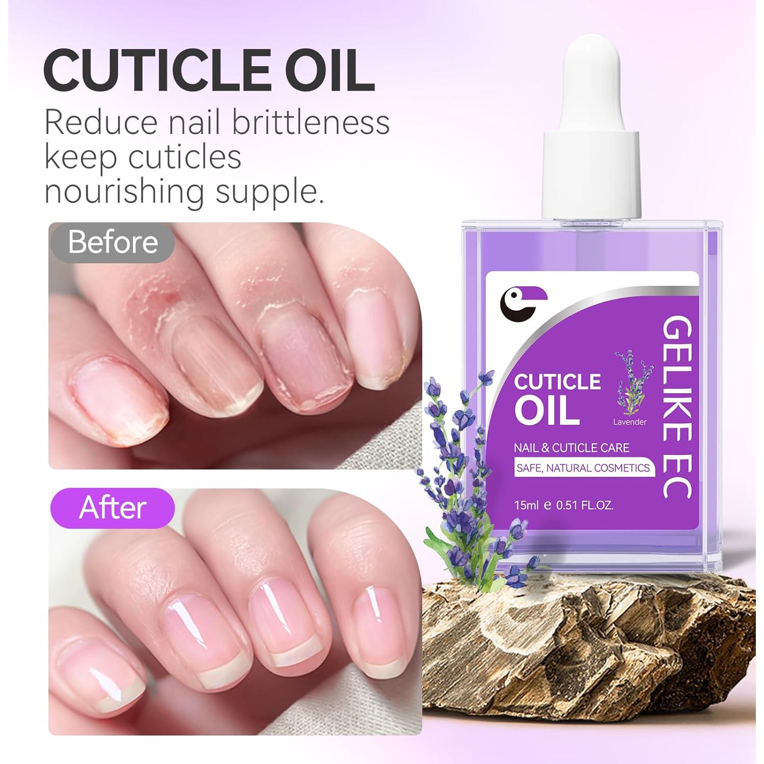 Aceite Reparador de Uñas Gelike EC - Hidratante Lavanda 50g