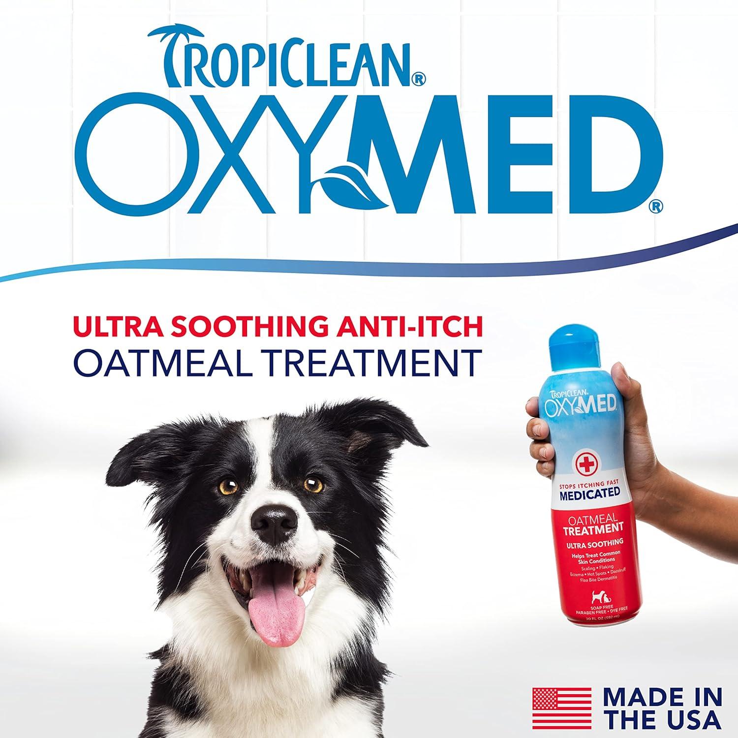Acondicionador Medicado TropiClean OxyMed 567 g Para Gatos y Perros