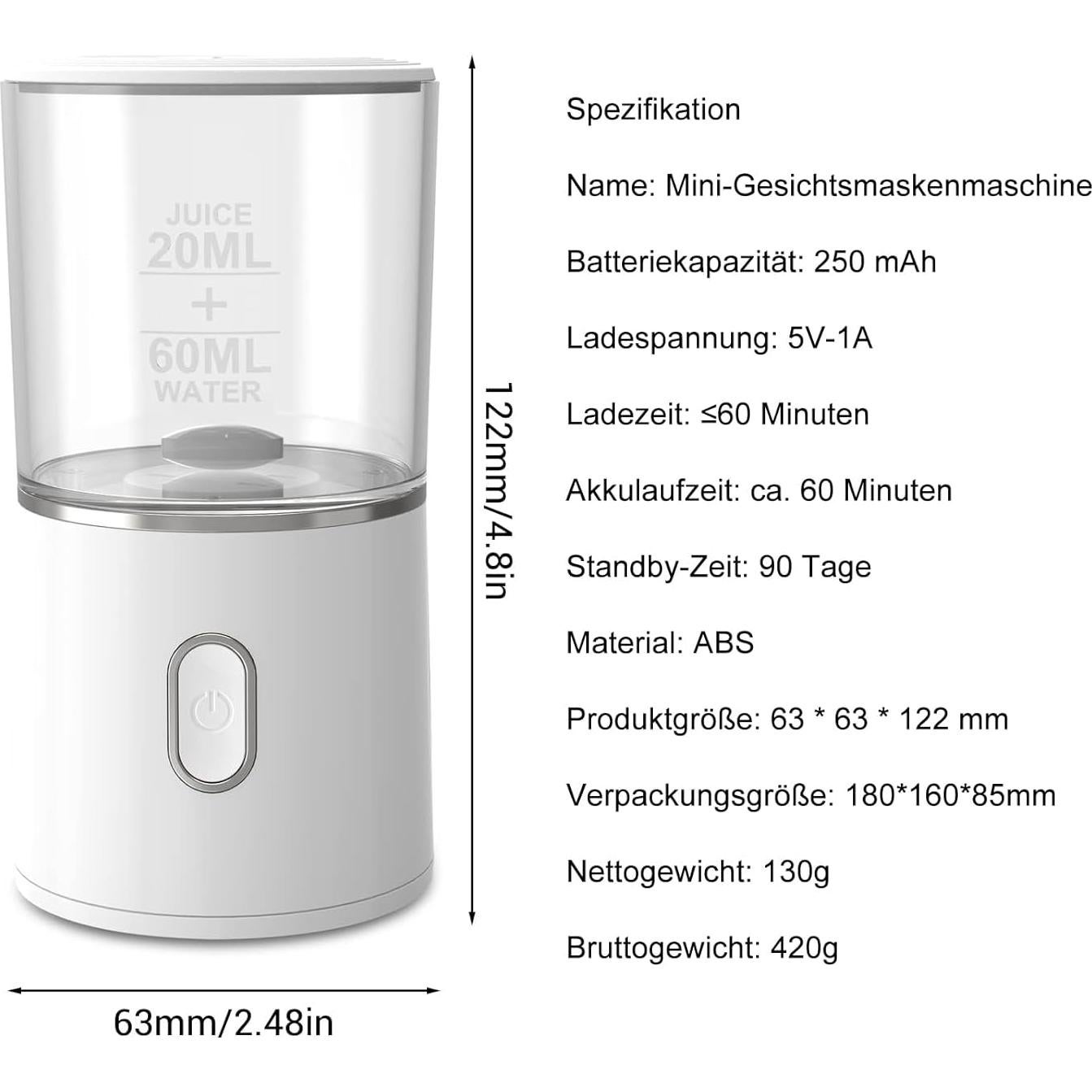 Máquina para hacer mascarillas faciales WAONIQ recargable