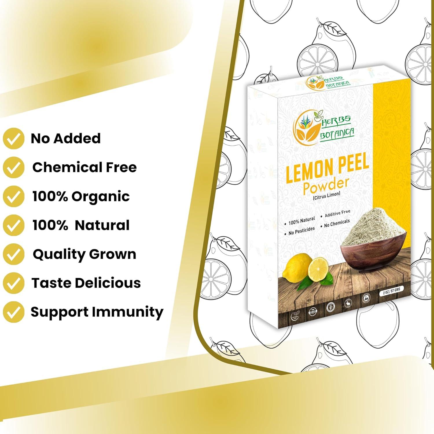 Polvo de Cáscara de Limón Orgánico 56.7 g - Herbs Botanica