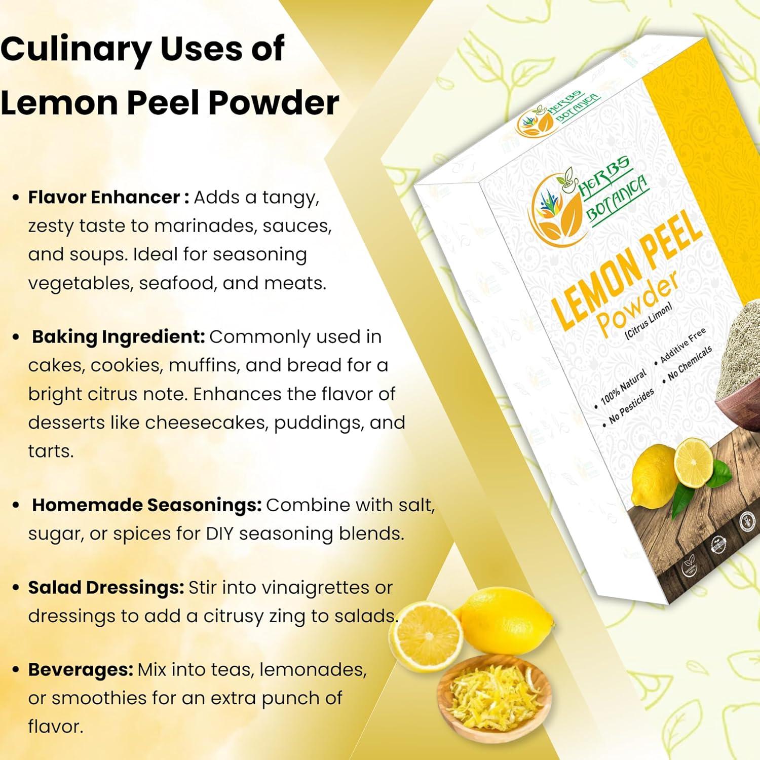 Polvo de Cáscara de Limón Orgánico 56.7 g - Herbs Botanica