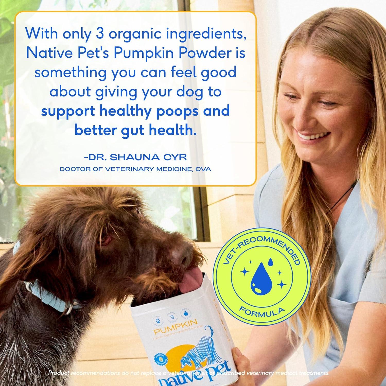 Puré de Calabaza Orgánica Native Pet - 60 Porciones Digestivas