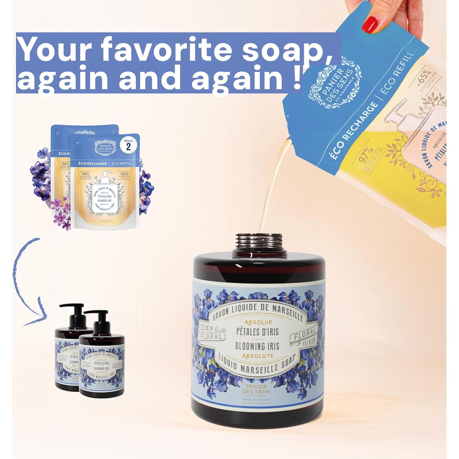 Recarga Jabón de Manos Espumoso Panier des Sens 1L Iris