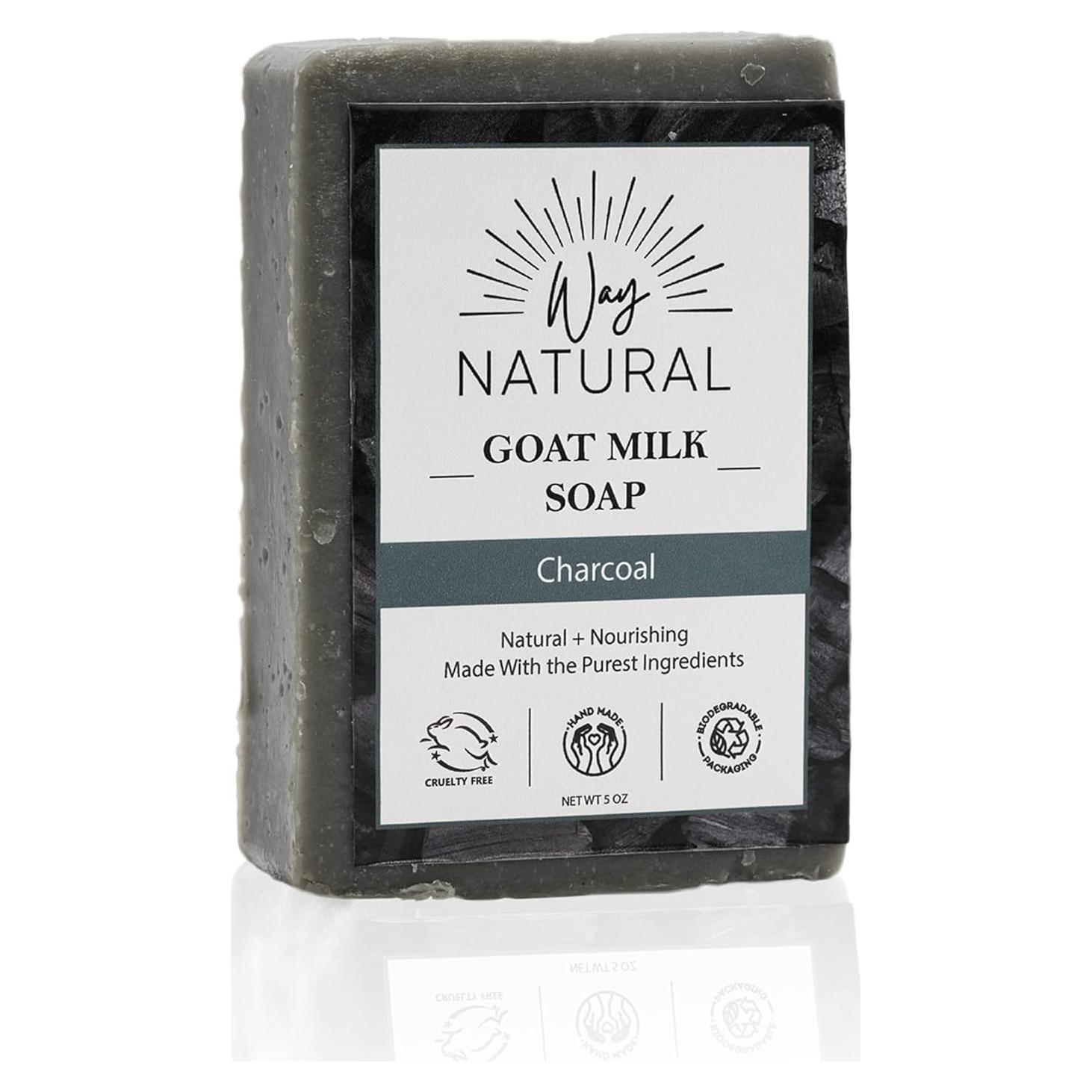 Jabón de Carbón Activado con Leche de Cabra 142g - Natural Premium